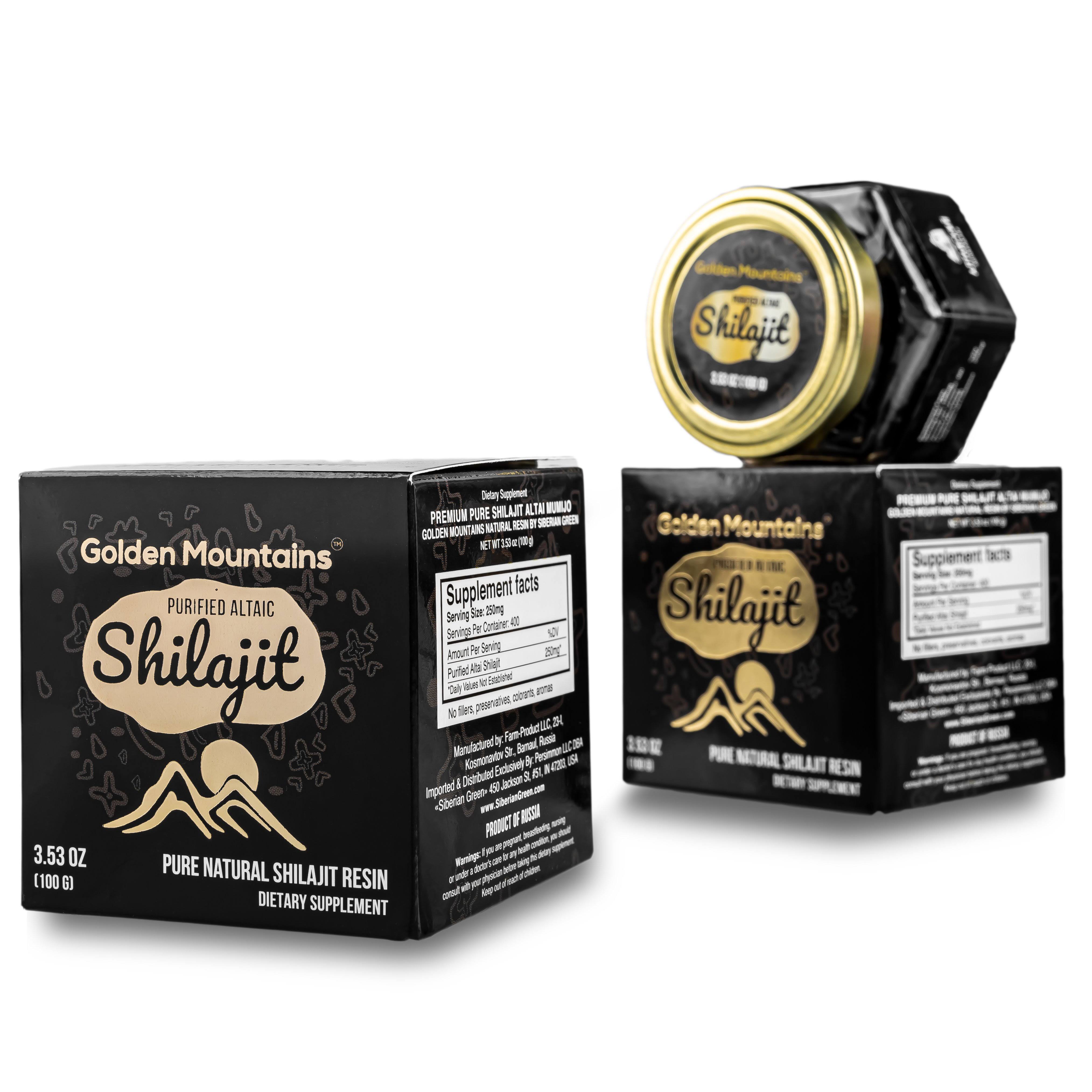 Pure Authentic Siberian Altai Golden Mountains Shilajit Resin 100g 3.53oz - Measuring Spoon – Quality & Safety Certificate In Each WKMEQWAW_SQHUD