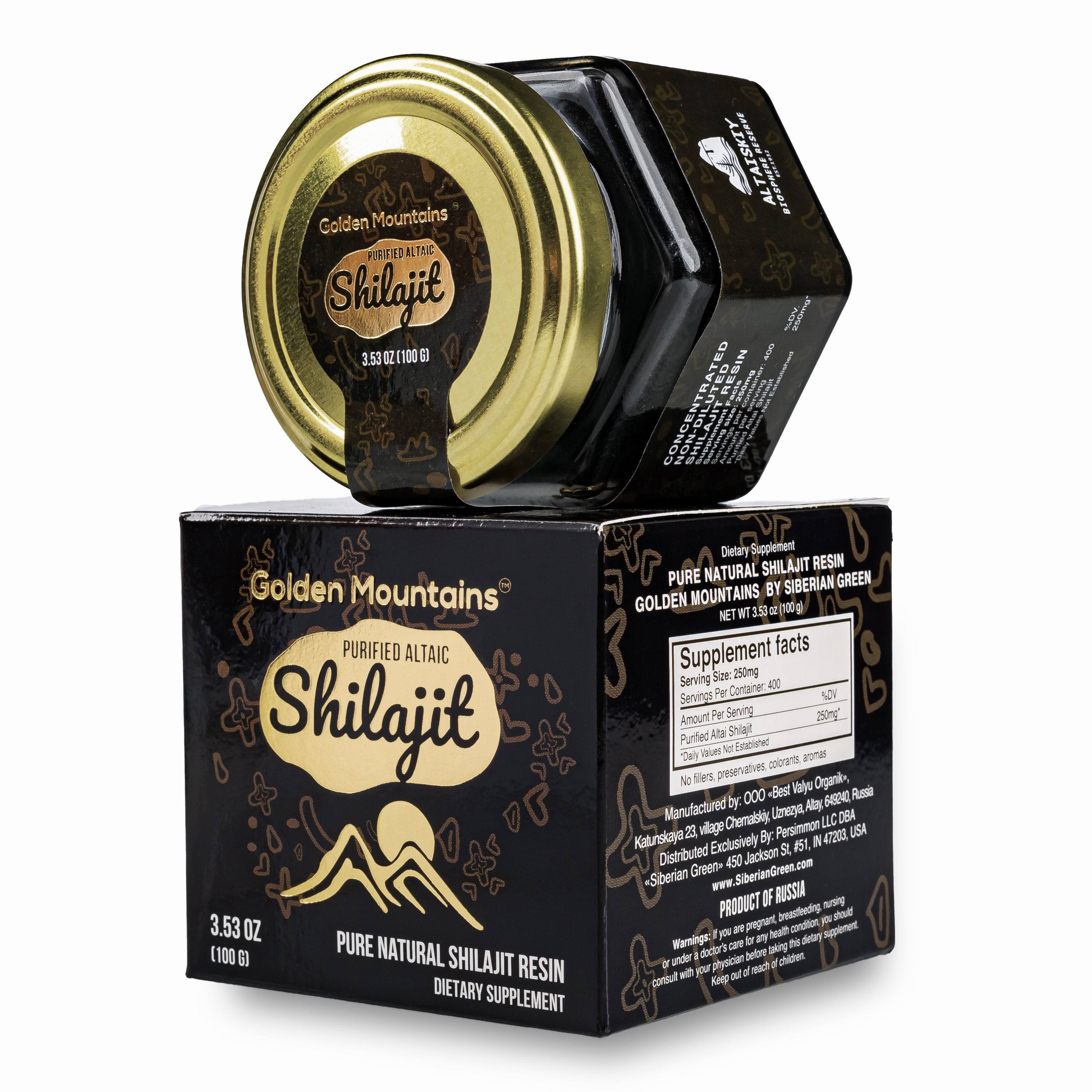 Pure Authentic Siberian Altai Golden Mountains Shilajit Resin 100g 3.53oz - Measuring Spoon – Quality & Safety Certificate In Each WKMEQWAW_SQHUD
