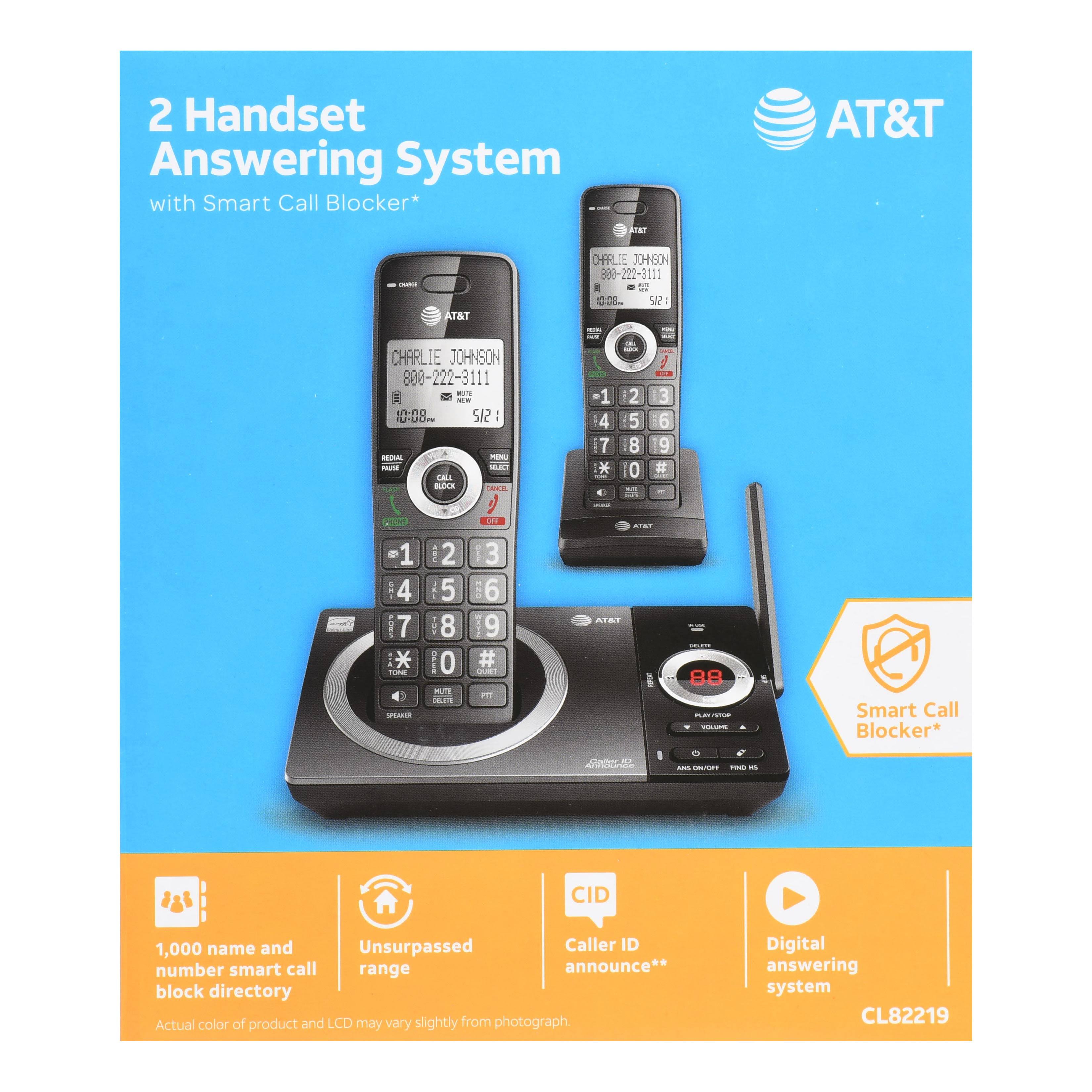 At&T Cl82219 2 Handset Answering System With Smart Call Block - SG798IU7_JZ2GL
