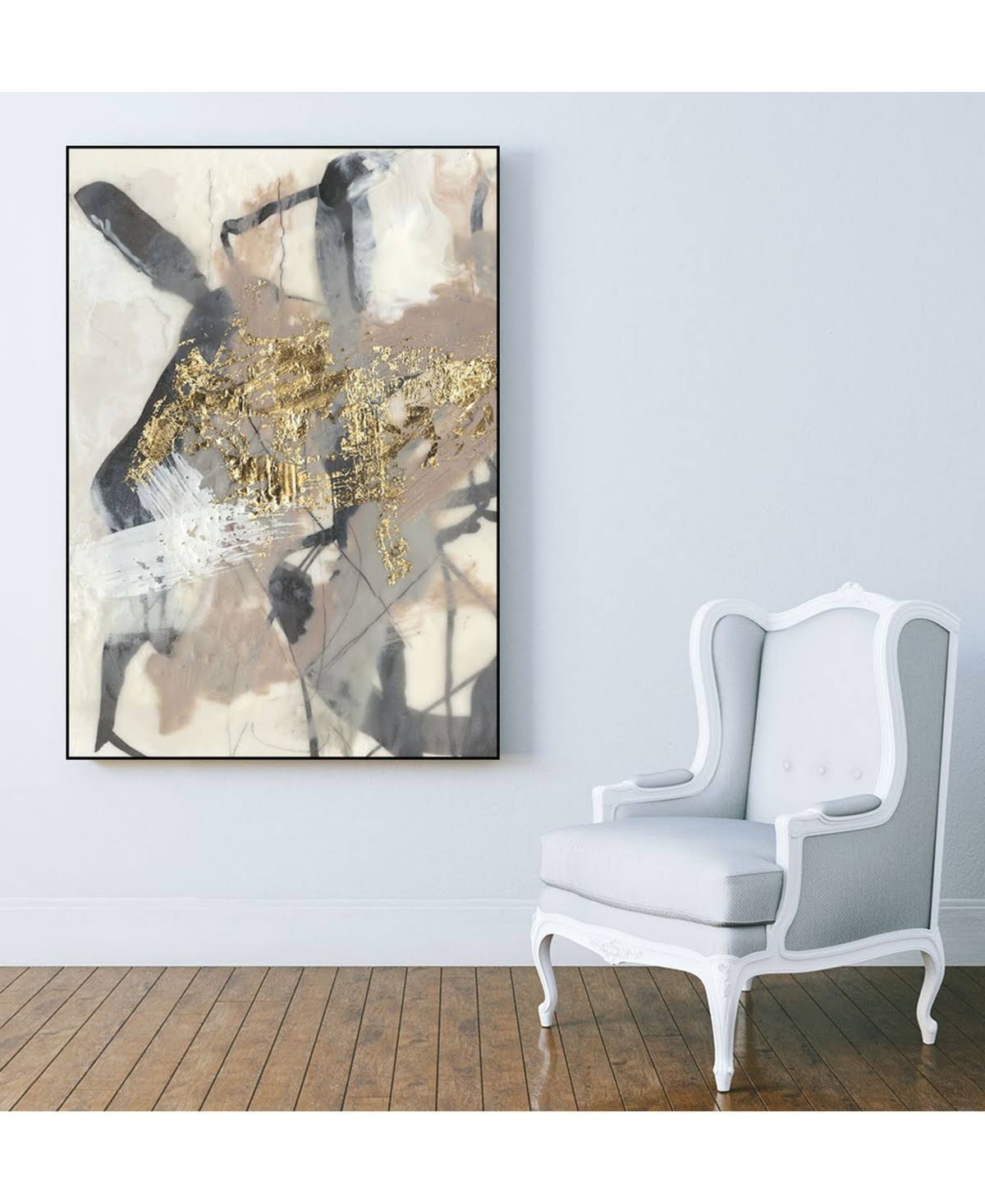 Giant Art 20 X 16 Golden Blush I Art Block Framed Canvas - SYX0BBTT_KMLRN