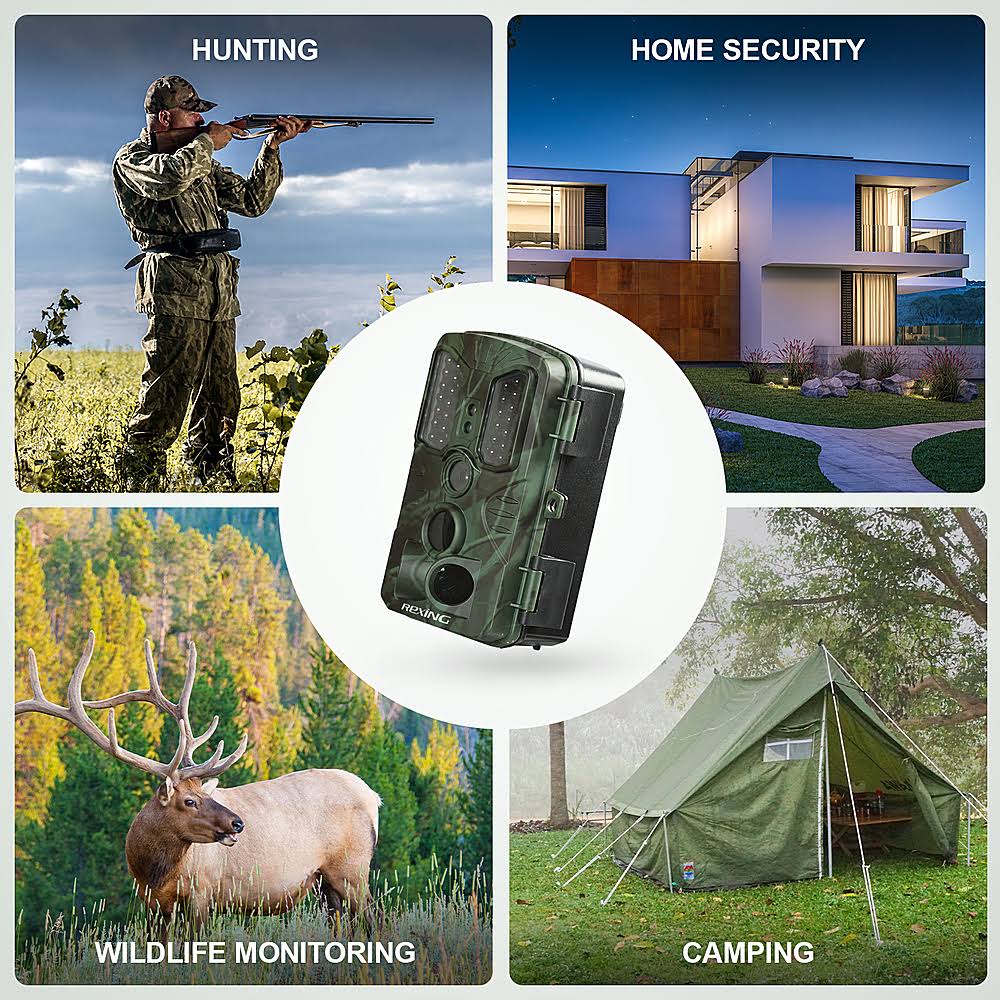 Rexing - H1 Blackhawk Trail Camera With Day And Night Ultra Fast Motion Detection - SUPZDVB2_I4KJO