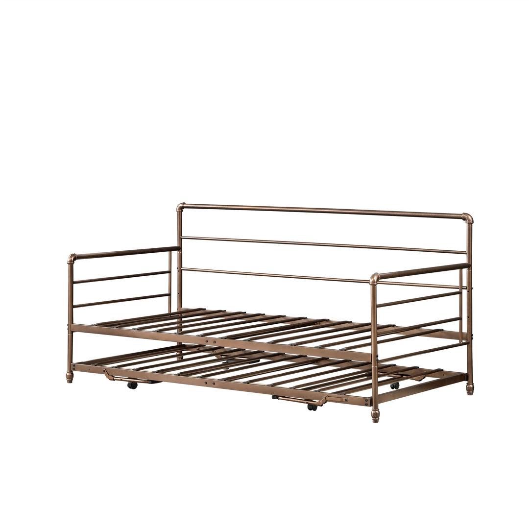 Fulljojor Twin Steel Daybed With Pop-Up Trundle, 0TMU5XFR_VSVBU