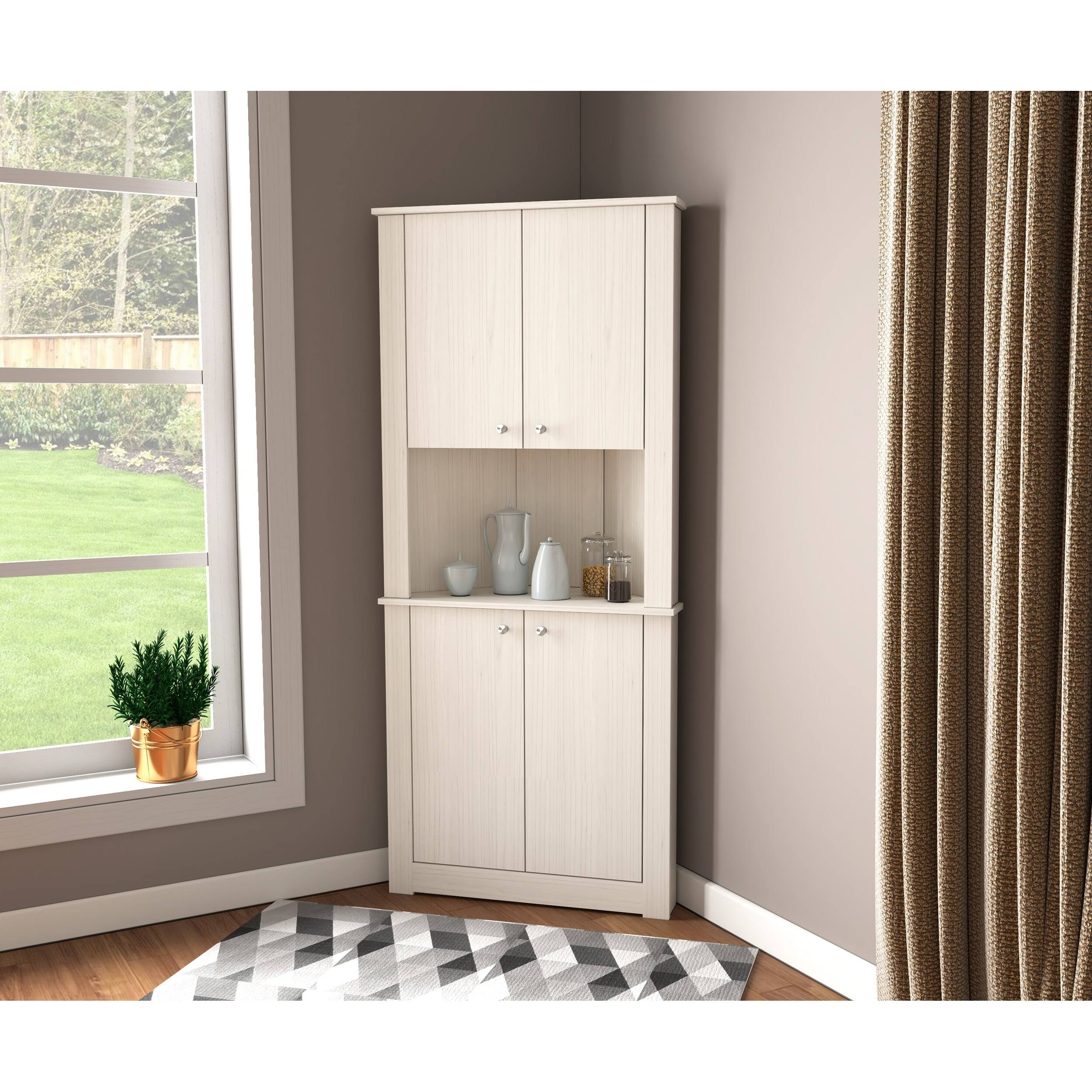 Inval Tall Corner Storage Cabinet - Washed YNSYWDWE_WRDMH