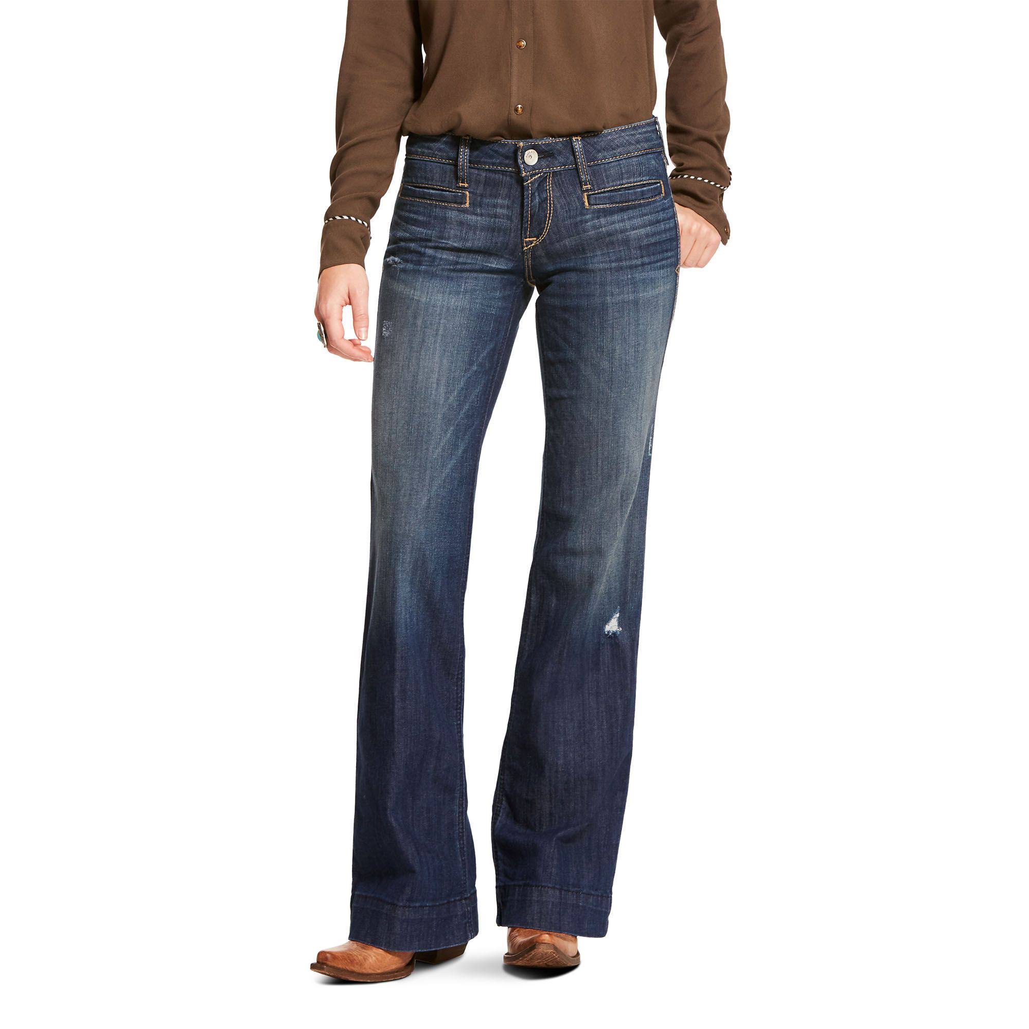 Ariat Womens Trouser Mid Rise Stretch Lucy Wide Leg S3OCMIEI_G0WCS