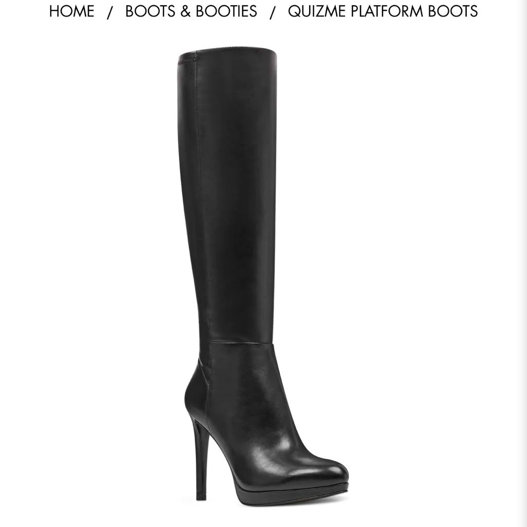 Nine West Quizme Wide Women's Shoes Black Leather : 6.5 54V0ACQY_ZRZUC