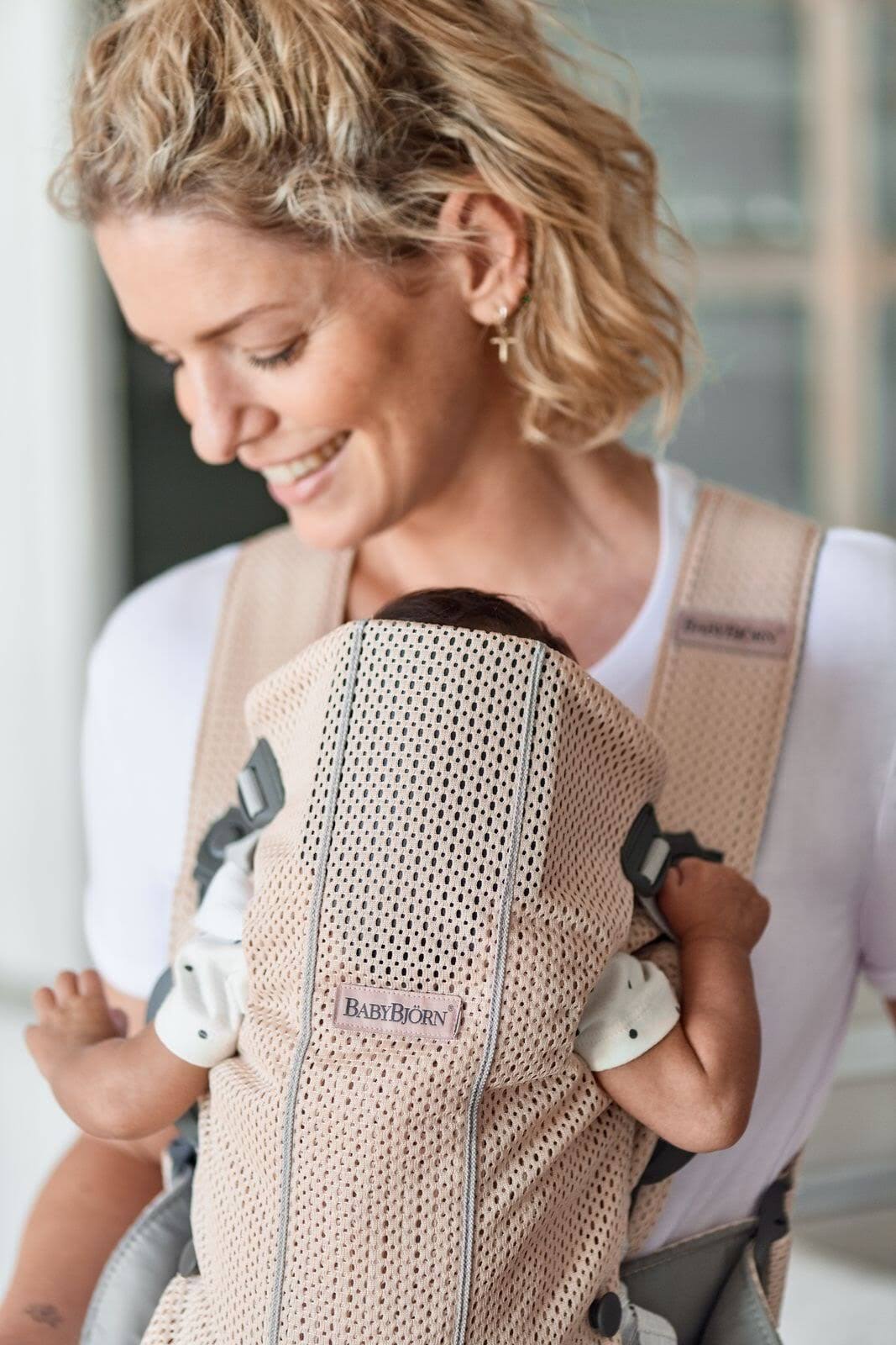 Babybj?rn Baby Carrier Mini - 3d Jersey, Light VJTE7HOF_ON99W