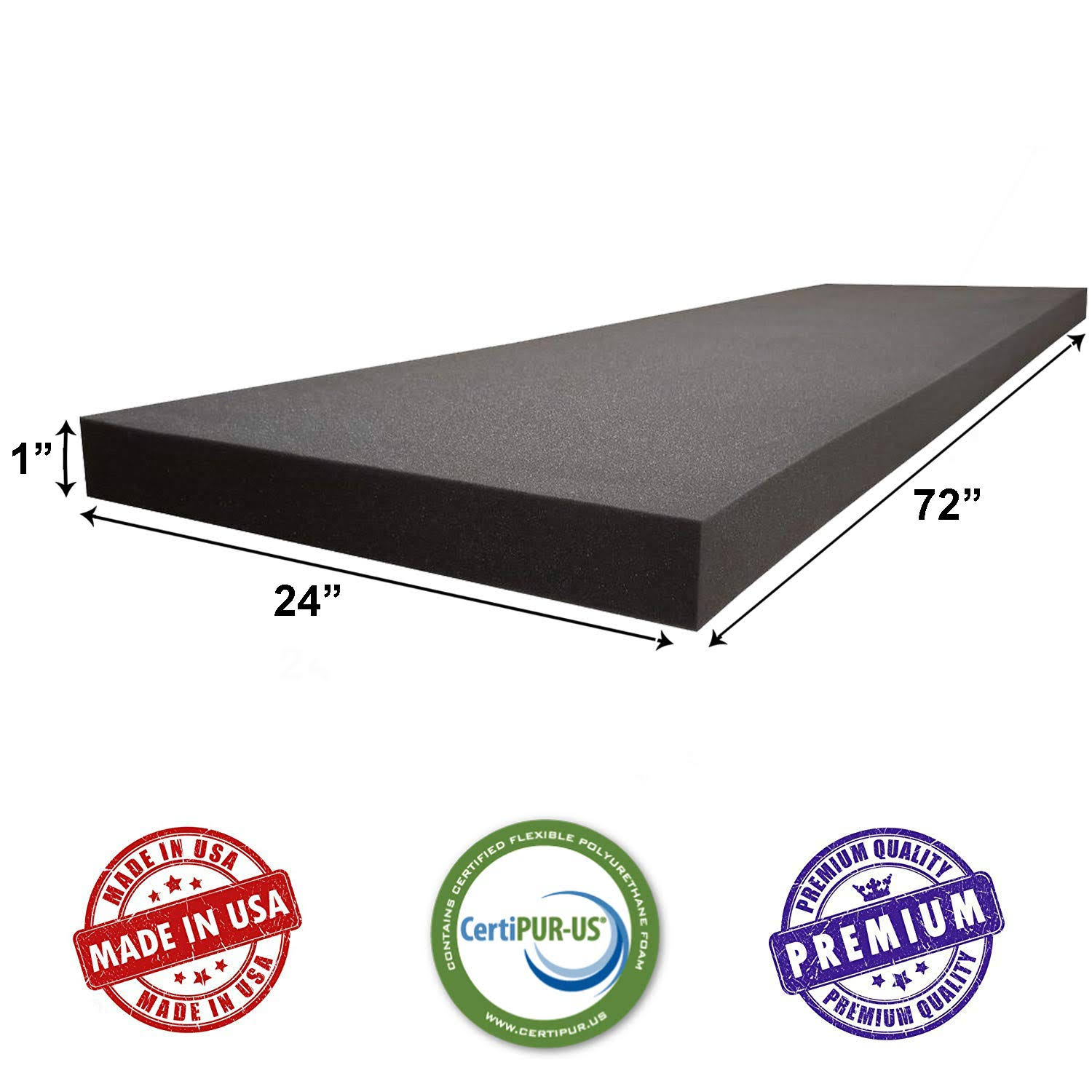 Aktrading Co. 4 H X 24 W X 72 L Certipur-Us Certified Rubber Foam Sheet Cushion (Seat Replacement, Upholstery Sheet, Foam Padding, Acoustic J9JFFJIW_CH5CH