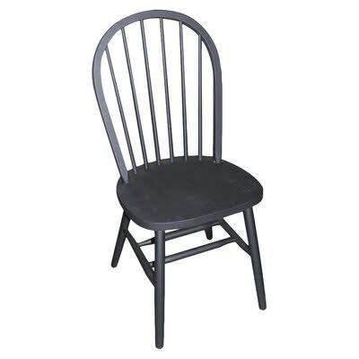 Charlton Home Roselawn Spindleback Windsor Side Chair - Finish: BLZHWBC3_L4AEX