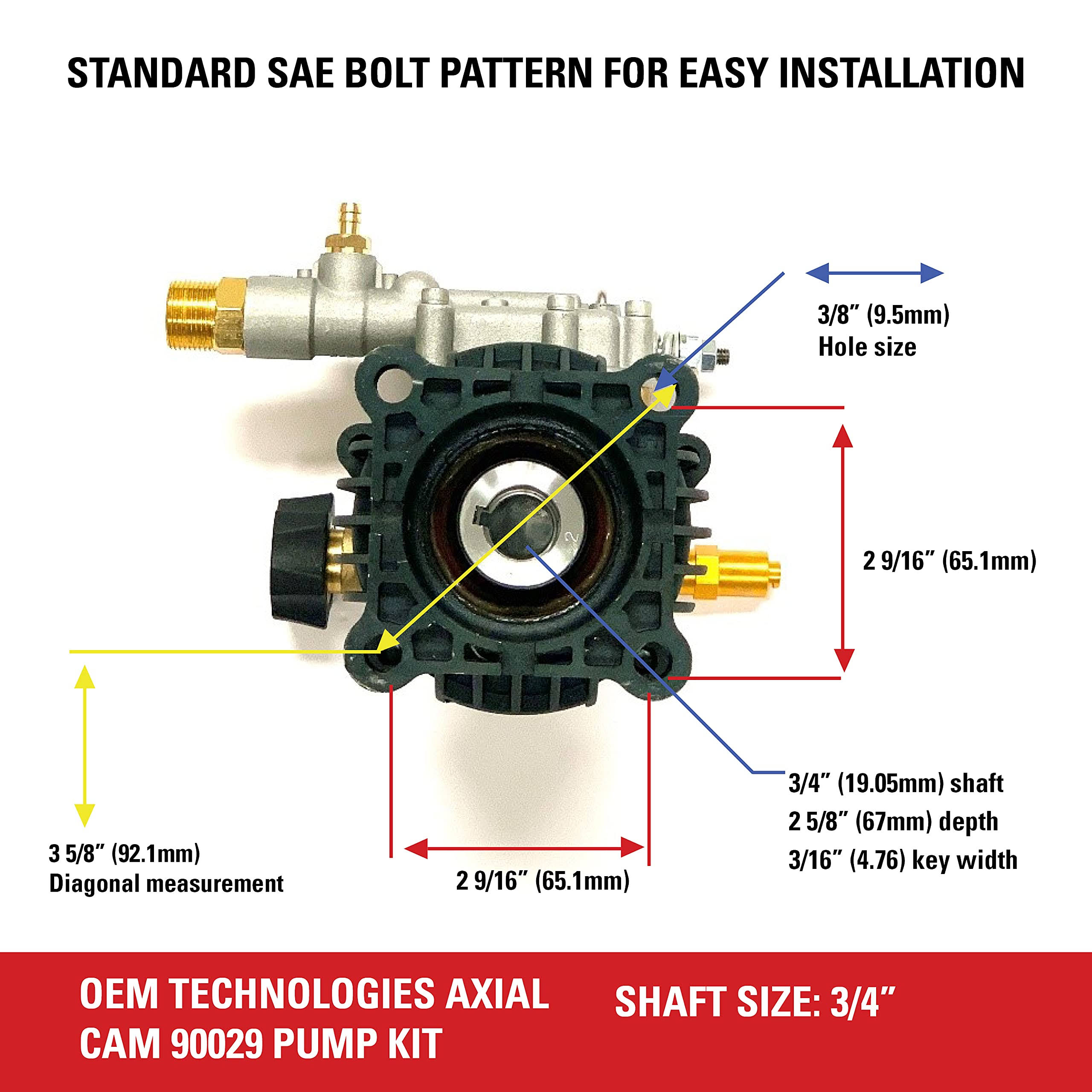 Simpson 90029 Oem 3100 Psi 2.5 Gpm Pressure Washer Horizontal Axial Cam Pump UEE0SMV2_GEDDE