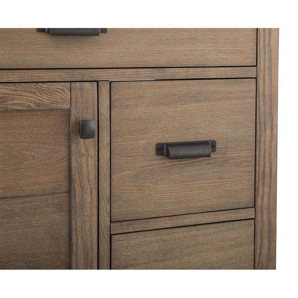 Home Decorators Collection Stanhope 31 In. W X 22 In. D Vanity In Reclaimed Oak With Engineered Stone Vanity Top In Crystal White With White EWDVKBVD_TPCSR