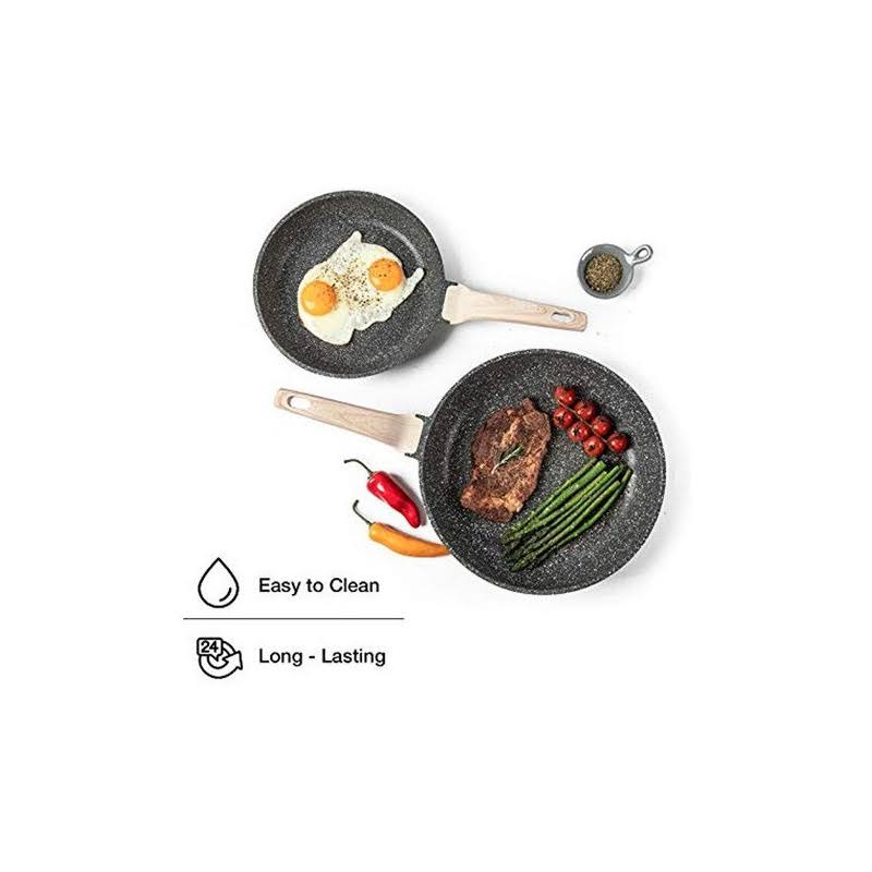Carote Nonstick Granite Cookware Sets, 10 Pcs Pots And Pans Set, Non Stick Stone Kitchen Cookware Set With Frying Pans(Granite, Induction Cookware) I5OOEFFO_K7KRD