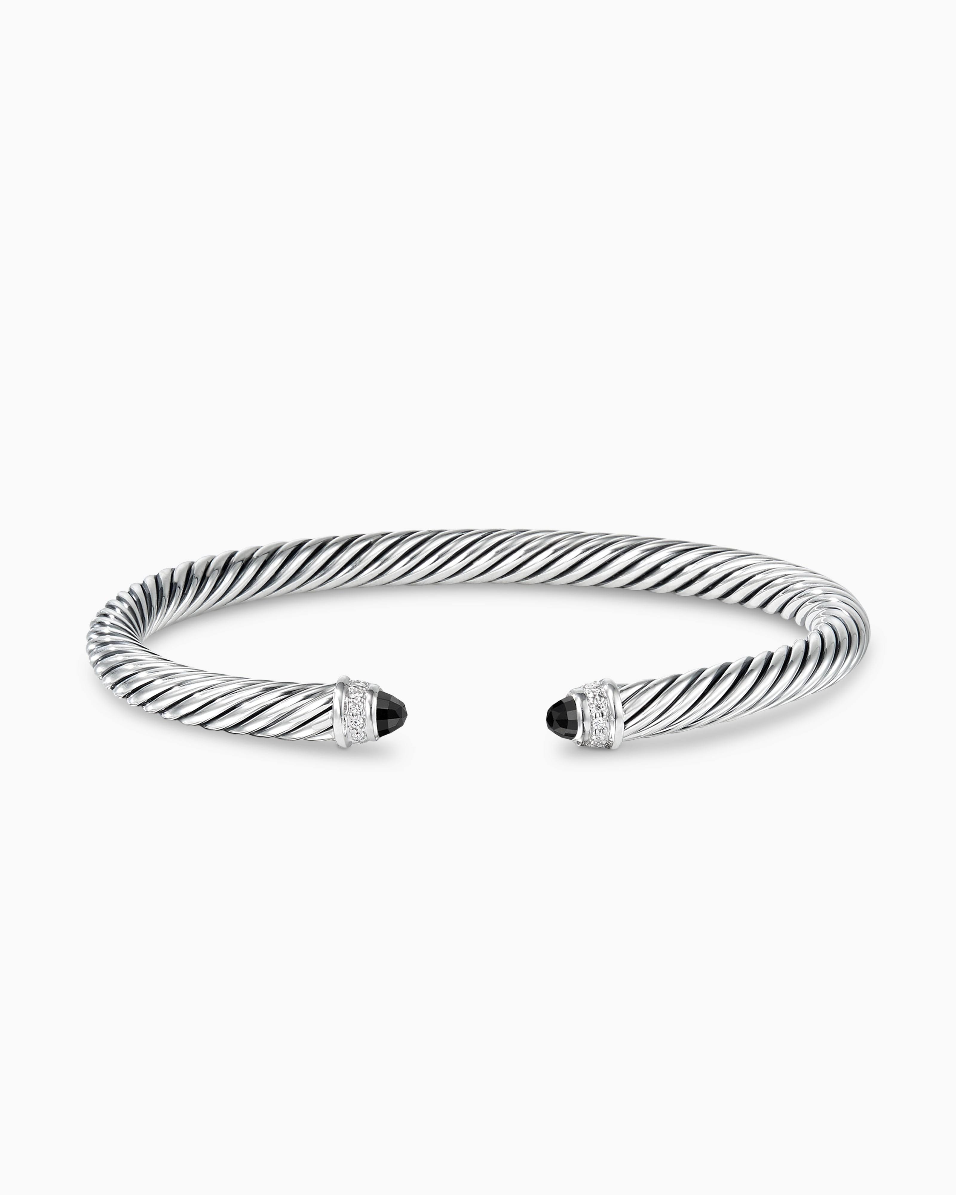 David Yurman Cable Classics Bracelet With Semiprecious Stones & Diamonds In Blue YRY3PYRM_OIRCP