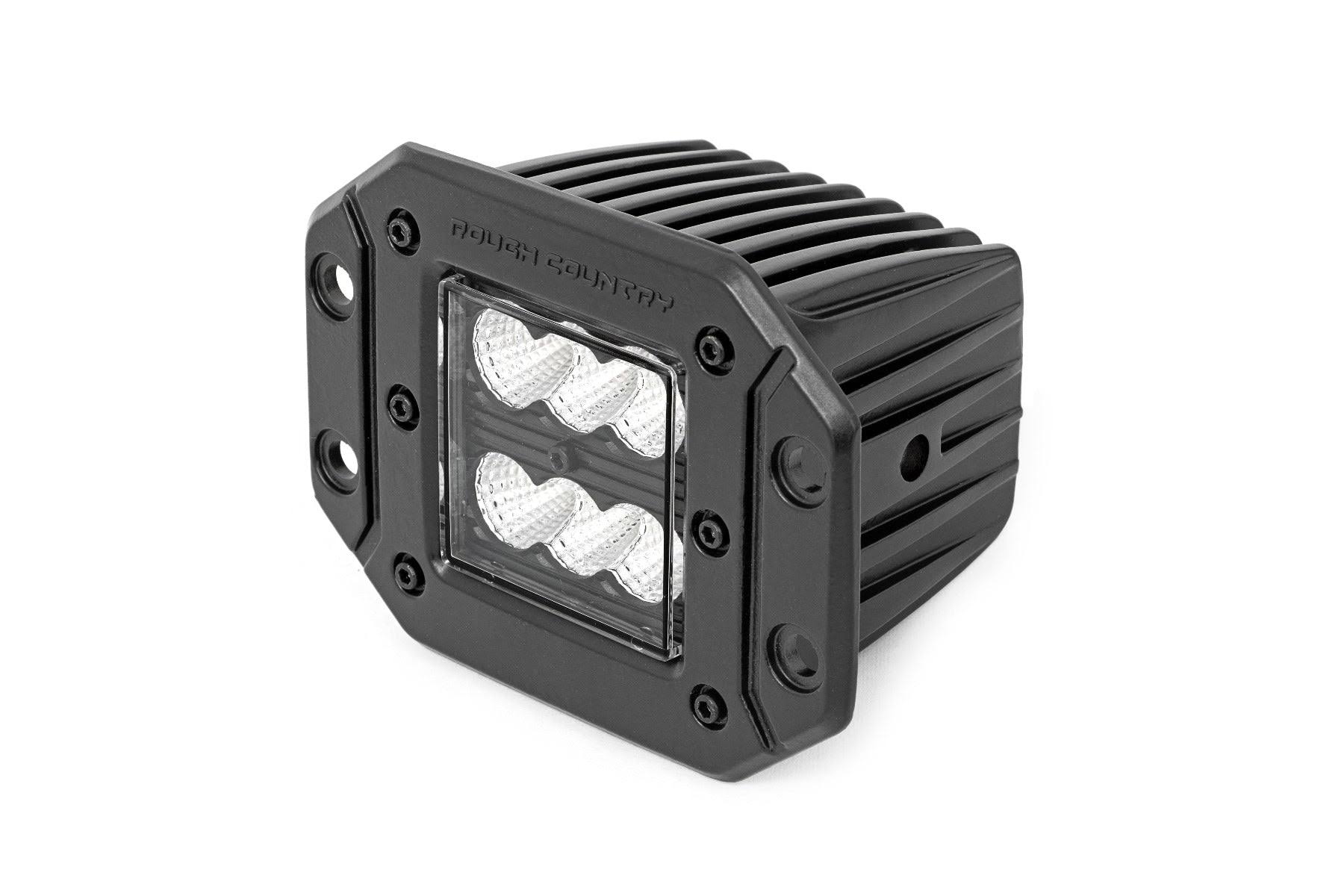 Rough Country 70803bl 2-Inch Flush Mount Black Series Cree Led Square Lights (Pair) A453S6SS_PZFPN