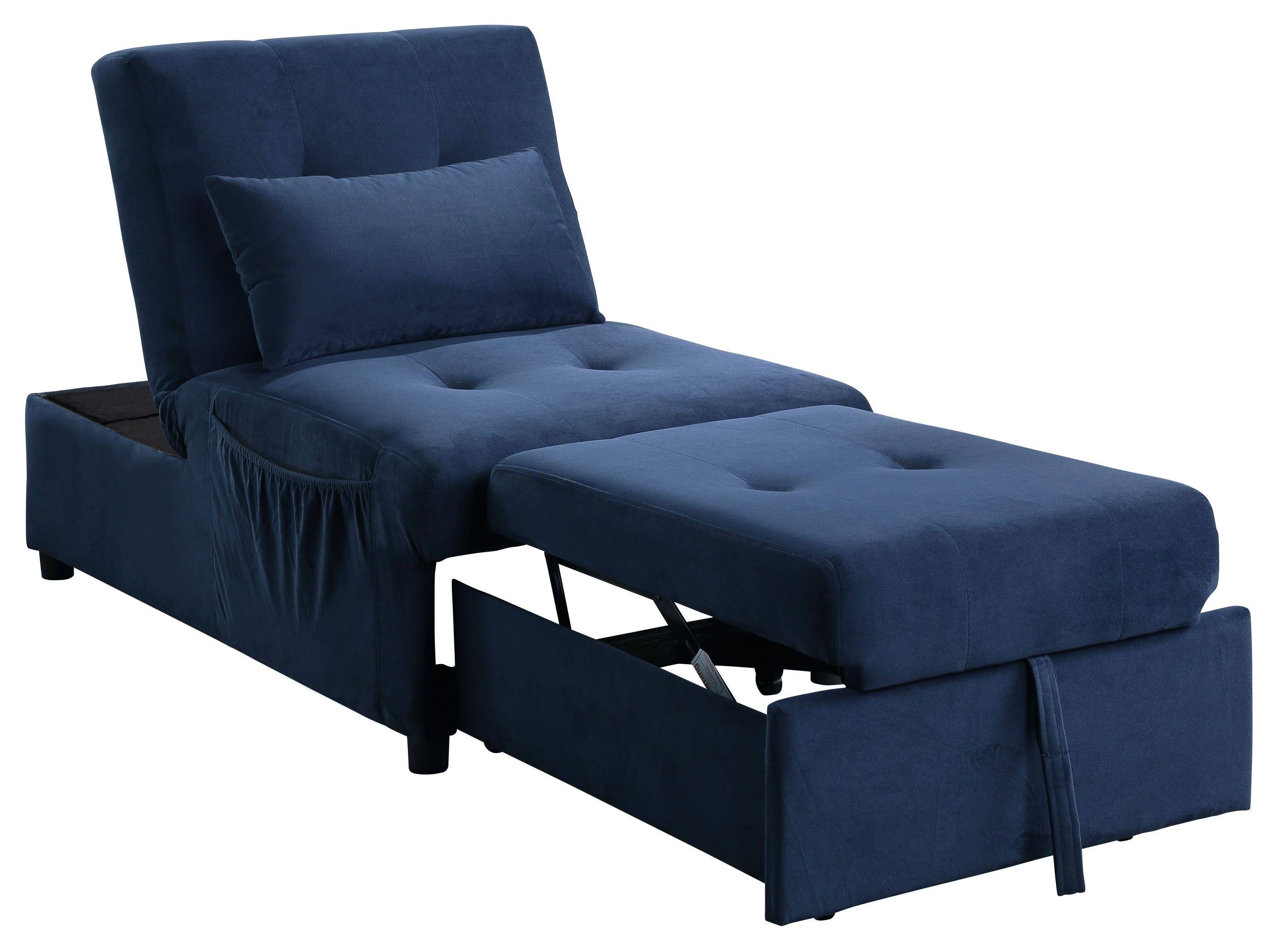 Homelegance Garrell Dark Blue Lift Top Storage Bench With Pull Out AMVLMXQZ_WCOMZ