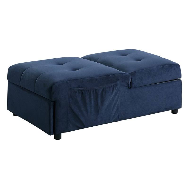 Homelegance Garrell Dark Blue Lift Top Storage Bench With Pull Out AMVLMXQZ_WCOMZ