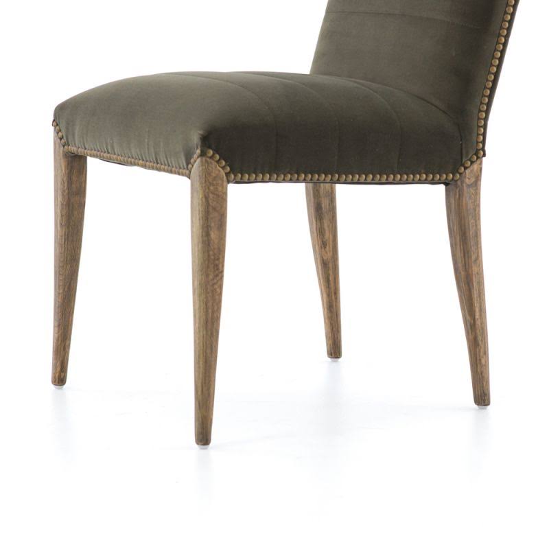 Four Hands - Nate Dining Chair - Modern Velvet Loden - 105582-TYI8NT73_1Q9KD