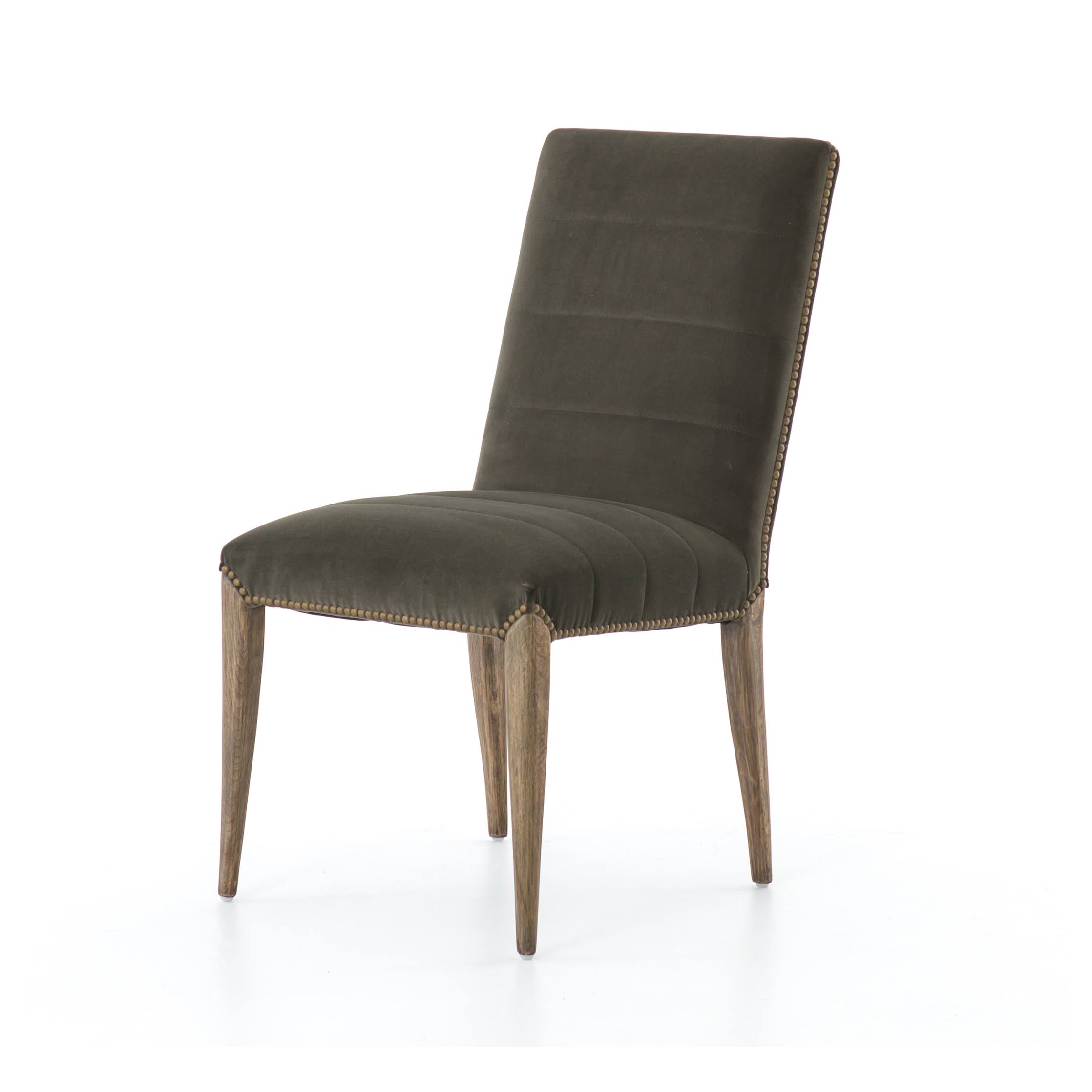 Four Hands - Nate Dining Chair - Modern Velvet Loden - 105582-TYI8NT73_1Q9KD
