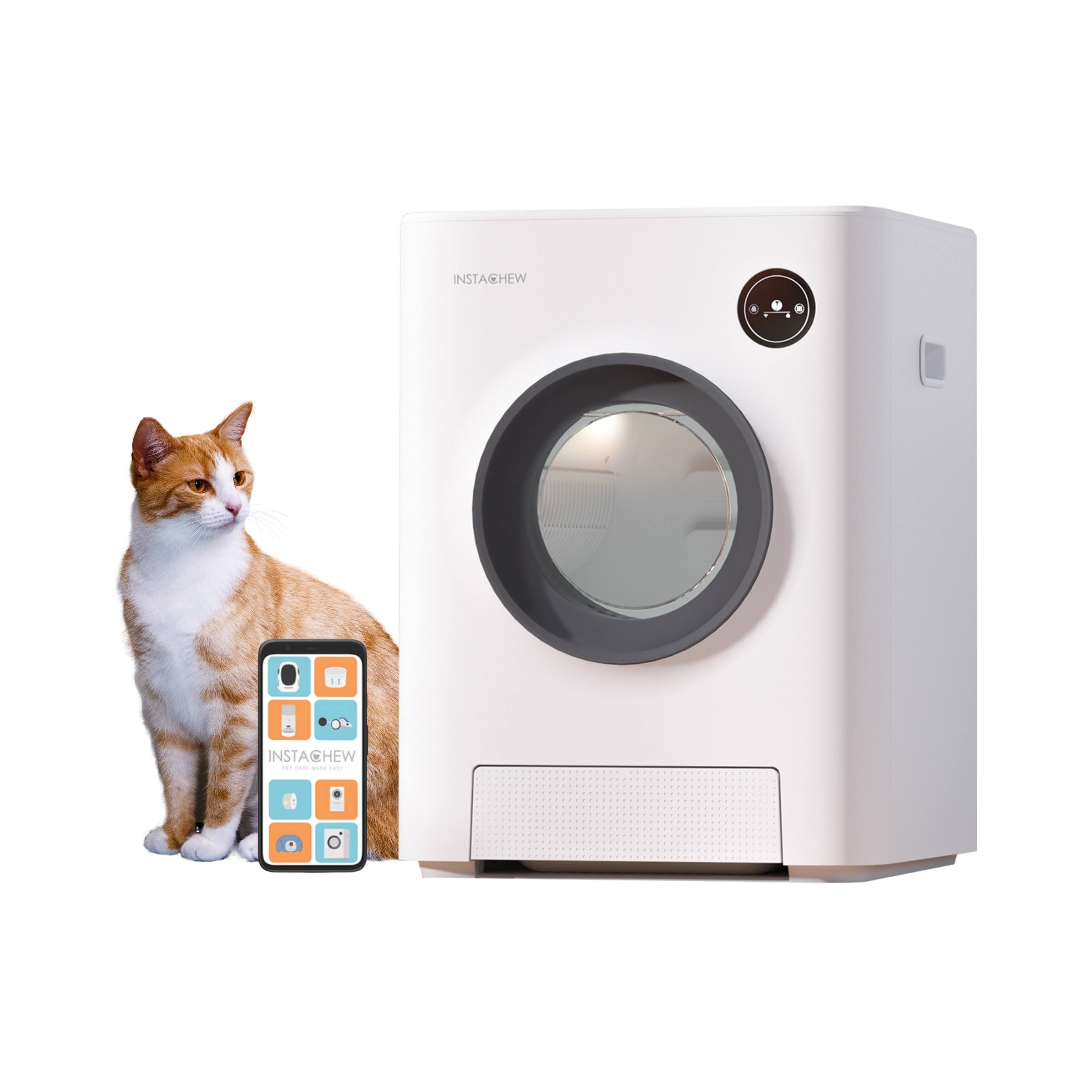 Instachew Purrclean Automatic Cat Litter Box, Self- Cleaning, App-Enabled. P9LSGWOI_ZATXB