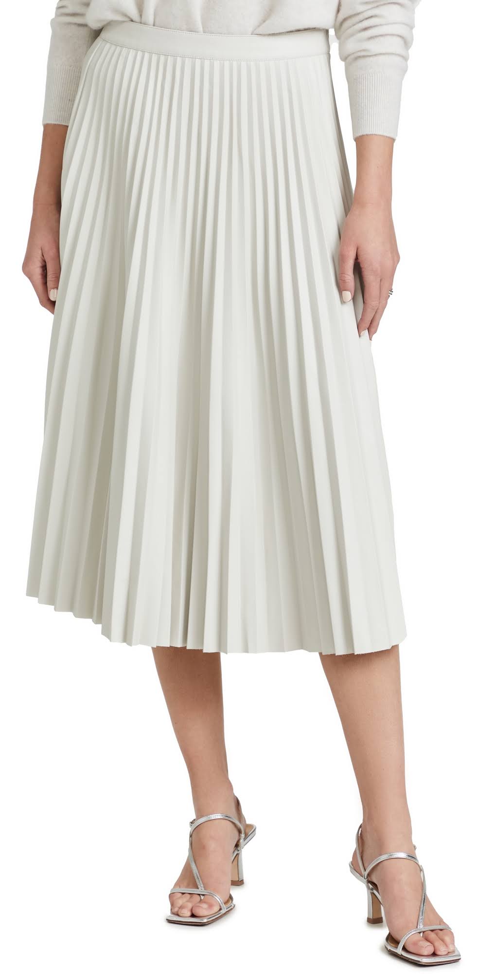 Proenza Schouler White Label Women's Pleated Faux-Leather Midi-Skirt - Black - Size RRVSTDIW_R7PRD