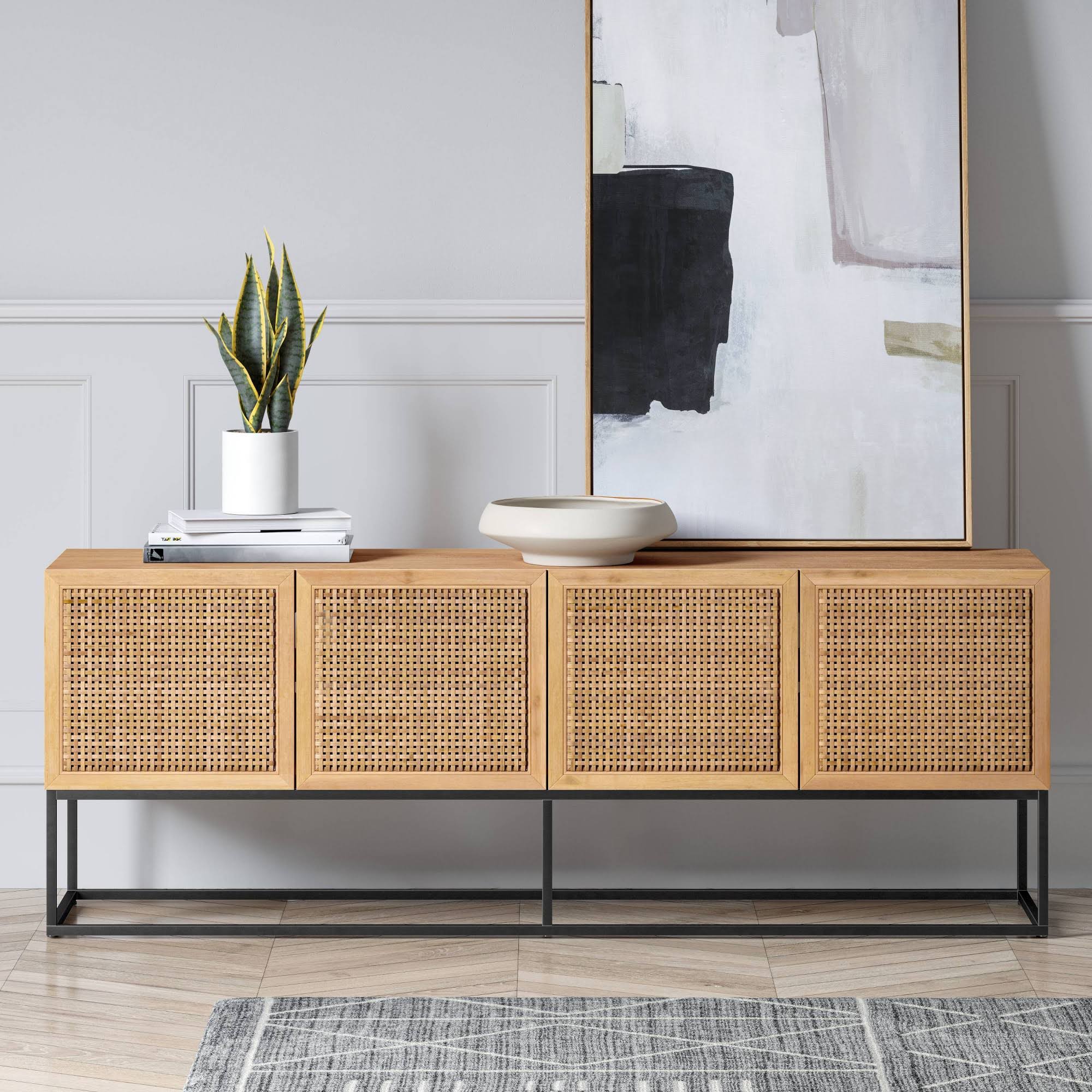 Project 62 Belmar Woven Tv Stand For Tvs Up To 60 KZKKUWYI_SY0OK