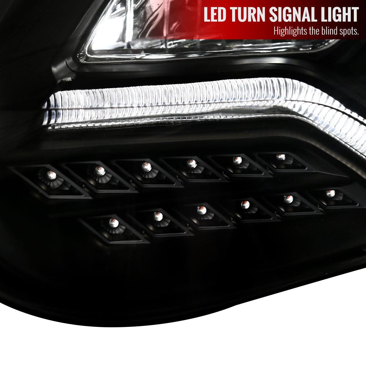 Spec D Tuning 2lhp-Foc12jm-Oz Black Projector Headlights With Led Drl For 2012-2014 Ford NJNYSATP_QGNUA