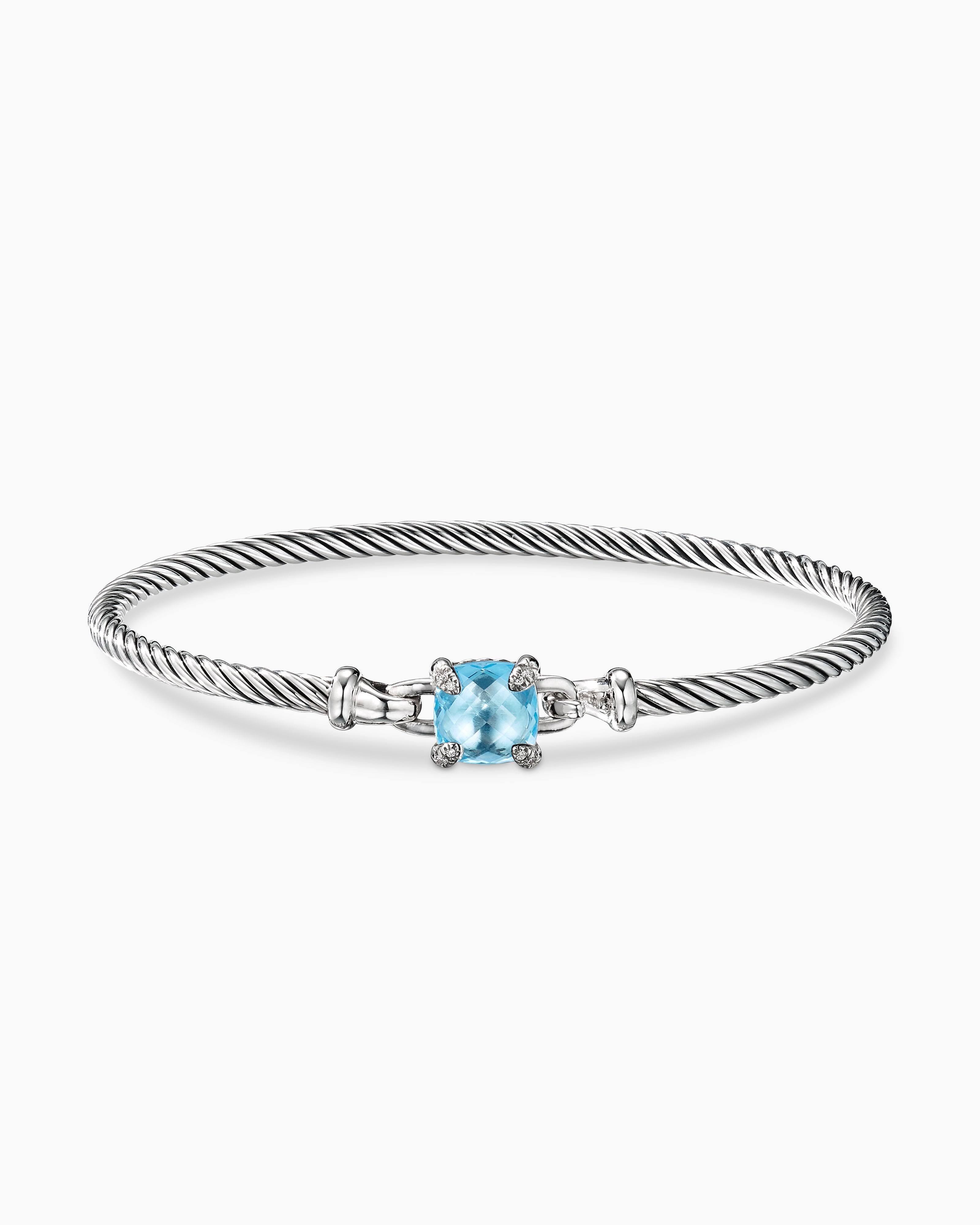 David Yurman Chatelaine Bracelet With Blue Topaz And Diamonds | 82ZPQ9NA_N1NAX