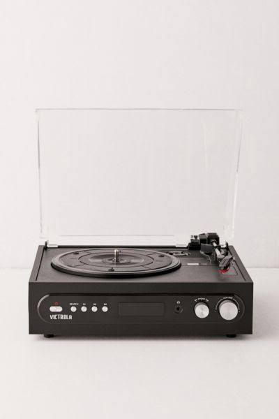 Victrola All-In-1 Bluetooth Record Player With Built In Speakers And 3-Speed Turntable (Black) IDDIWBIE_CNSCB