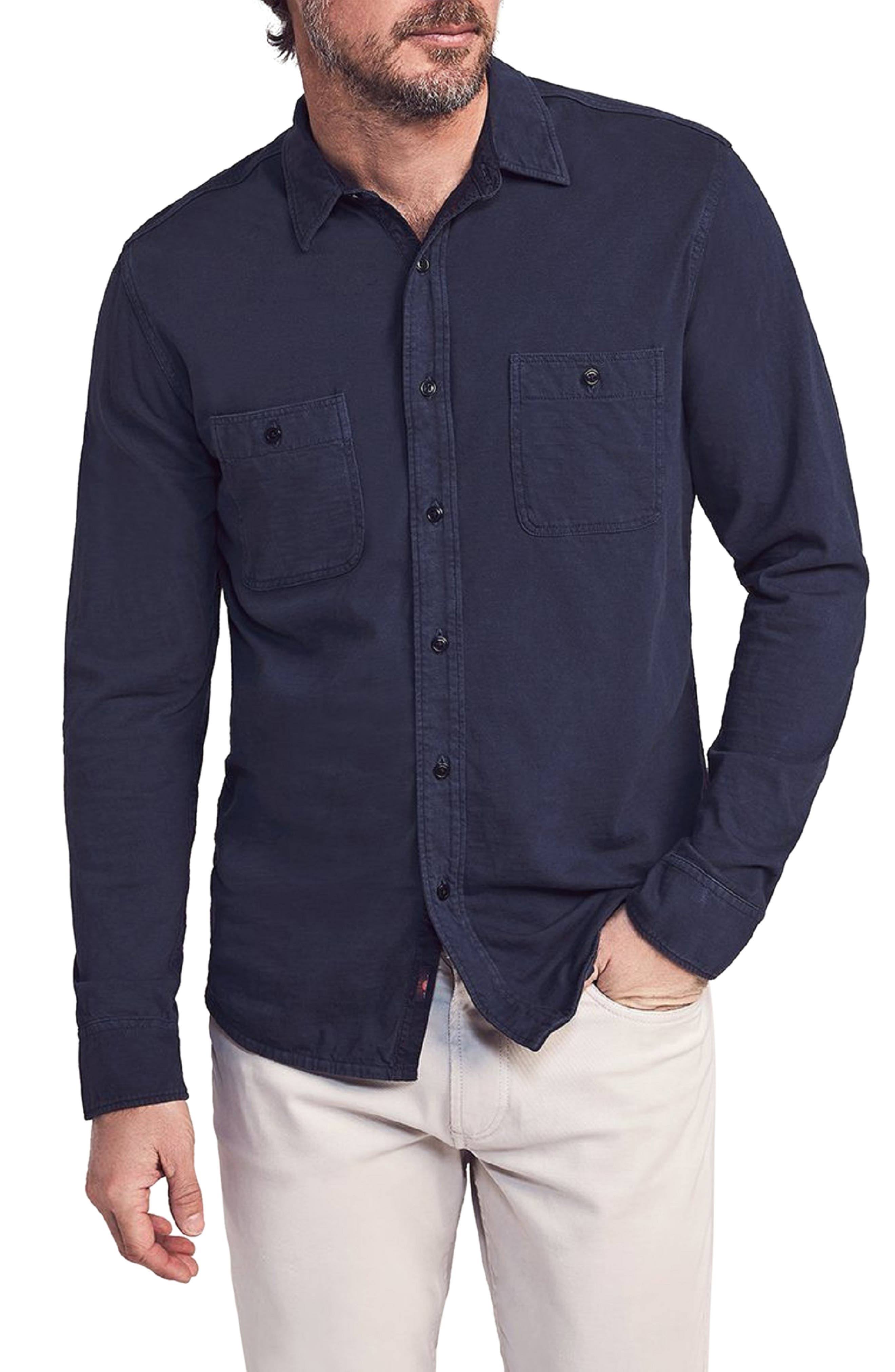 Faherty | Knit Seasons Shirt, S / Blue 5QBTBGWV_AWOTZ