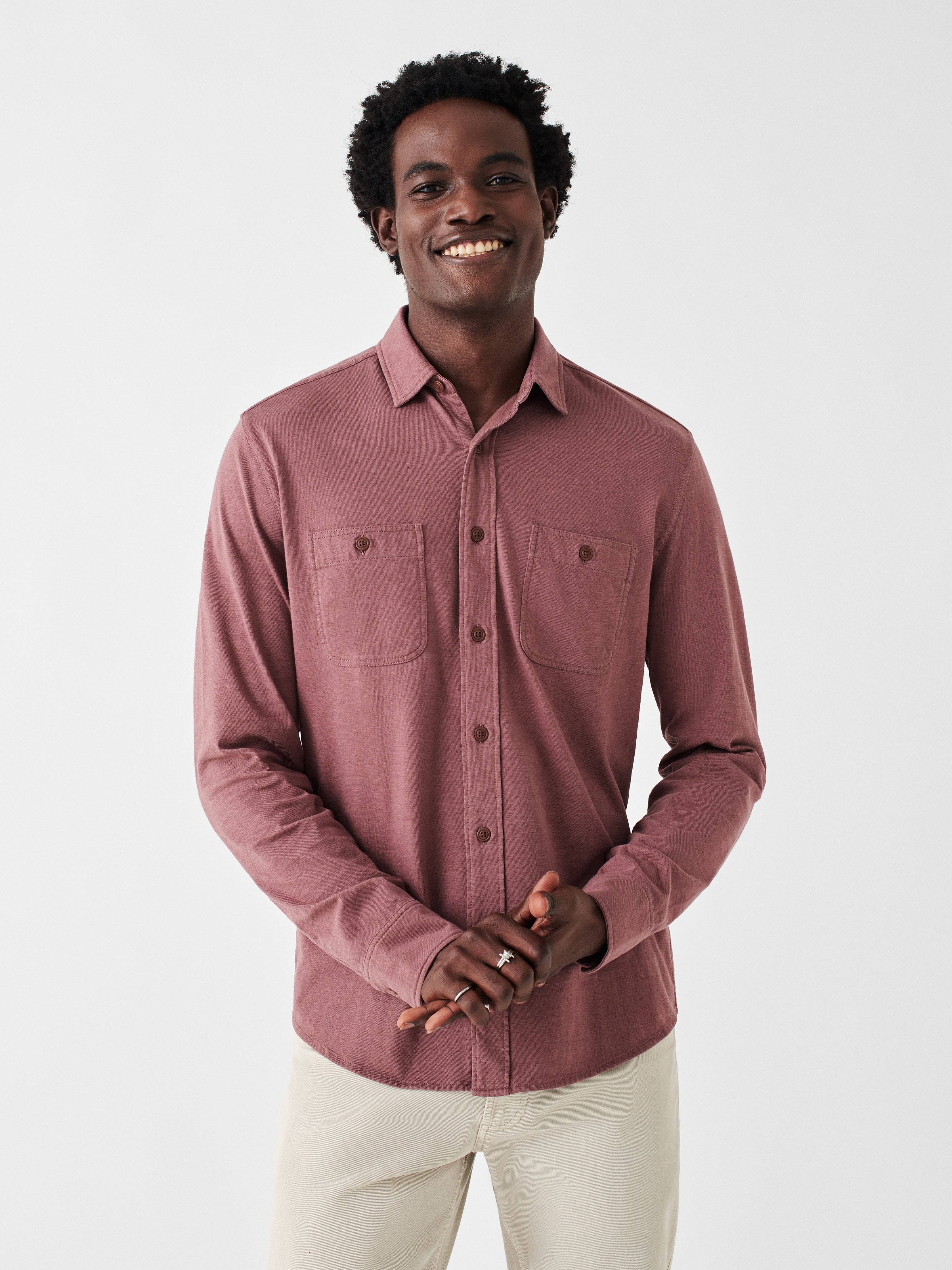 Faherty | Knit Seasons Shirt, S / Blue 5QBTBGWV_AWOTZ