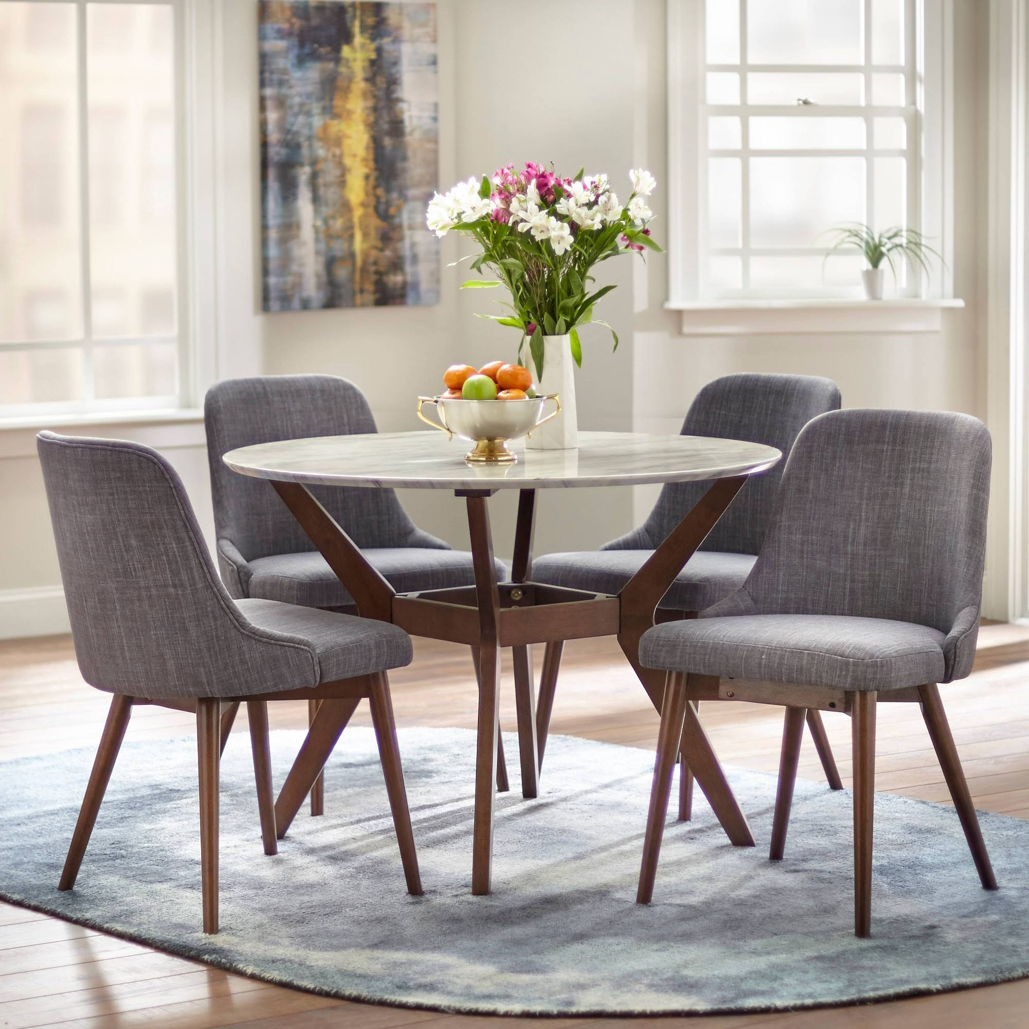 5pc Saville Dining Set Gray - UDFQTYID_NQKL6