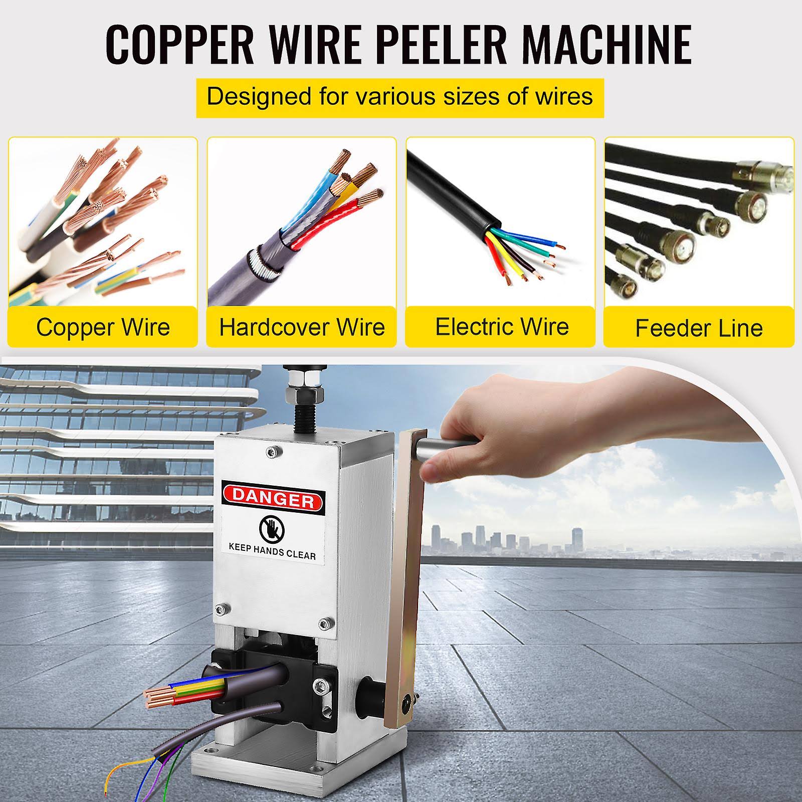 Vevor Manual Wire Stripping Machine Portable Scrap Cable Stripper Hand Crank 6SM9BCIM_MK8R9