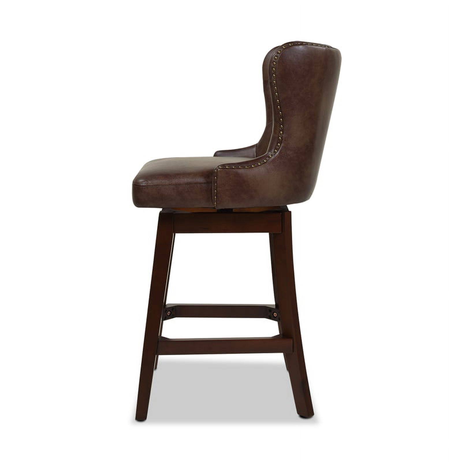 Jennifer Taylor Home Holmes Tufted High-Back 360 Swivel Counter-Height Barstool Mid 8HEQAQAQ_Q8KJN