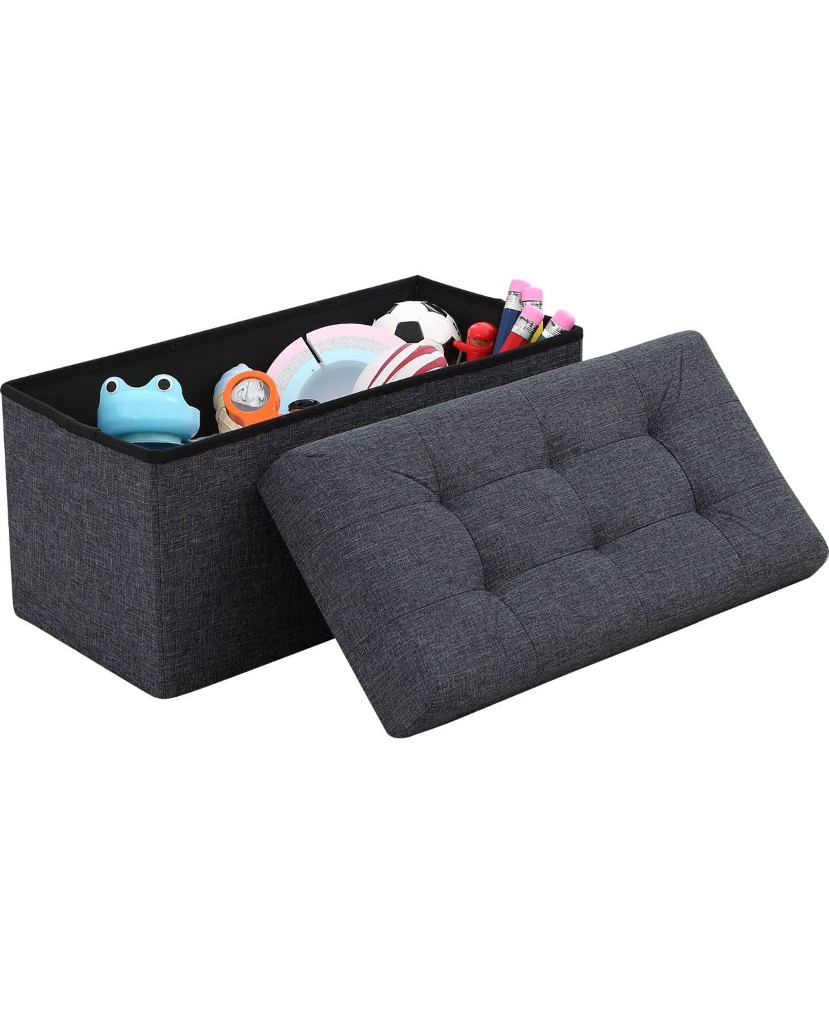 Foldable Tufted Storage Ottoman Beige / 15 X 45 X FQWAVMG0_BFOGC