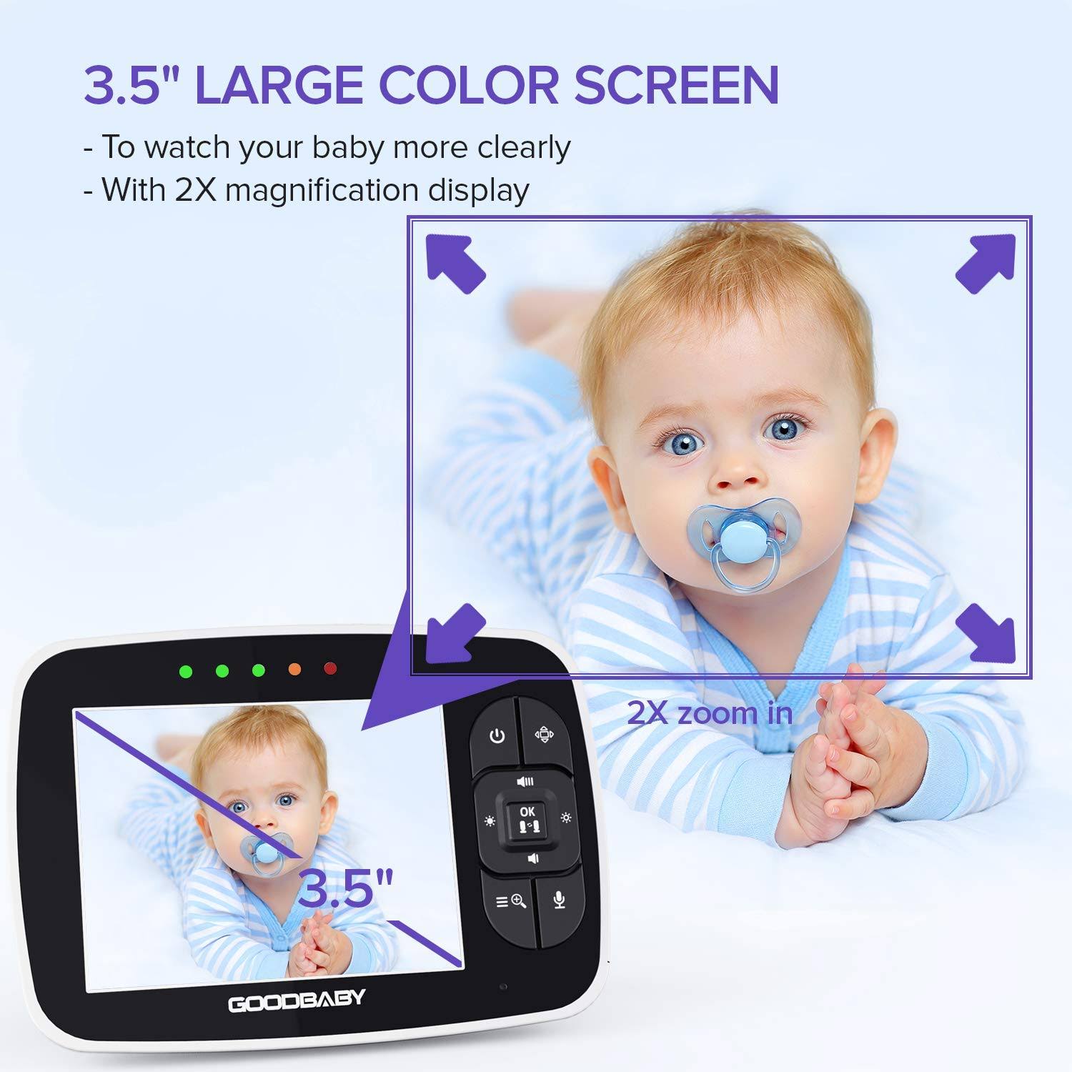Goodbaby Baby Monitor With Remote Pan-Tilt-Zoom Camera|Keep Babies Safe With 3.5 W2LP35AW_BL7WQ