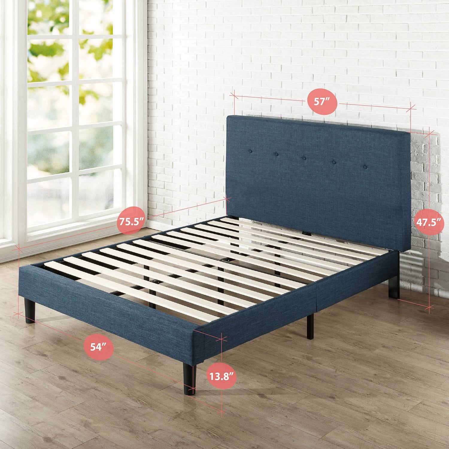 Zinus Omkaram Upholstered Platform Bed Frame / Mattress Foundation / Wood, 78MKWPSD_EOI8O