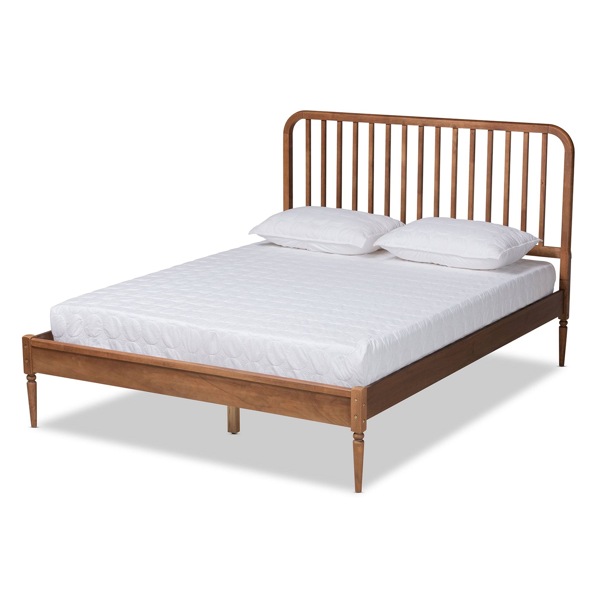 Baxton Studio Neilan Modern And Contemporary Walnut Brown Finished Wood Queen Size Platform ZRVVMBC5_ZJ5Q9