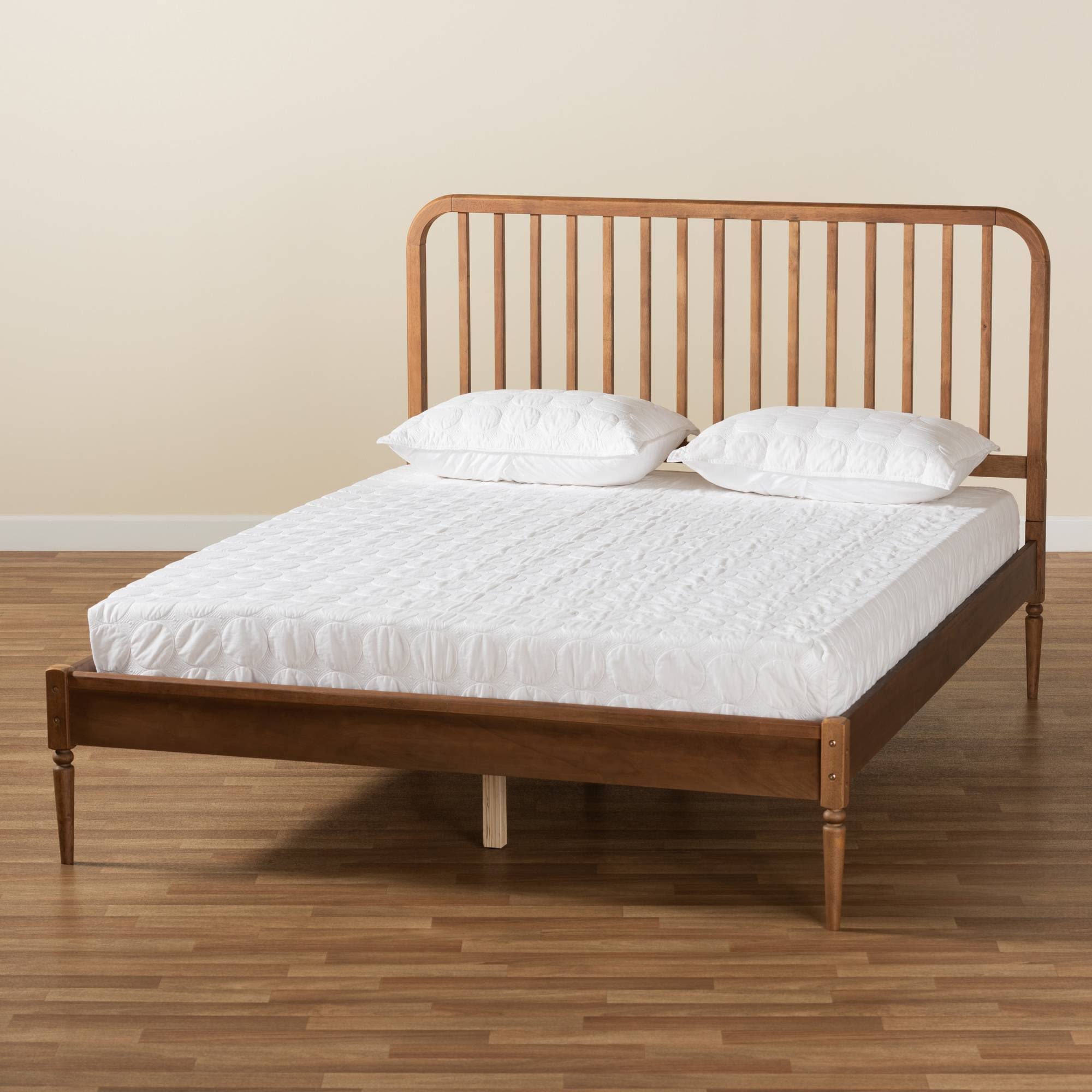 Baxton Studio Neilan Modern And Contemporary Walnut Brown Finished Wood Queen Size Platform ZRVVMBC5_ZJ5Q9