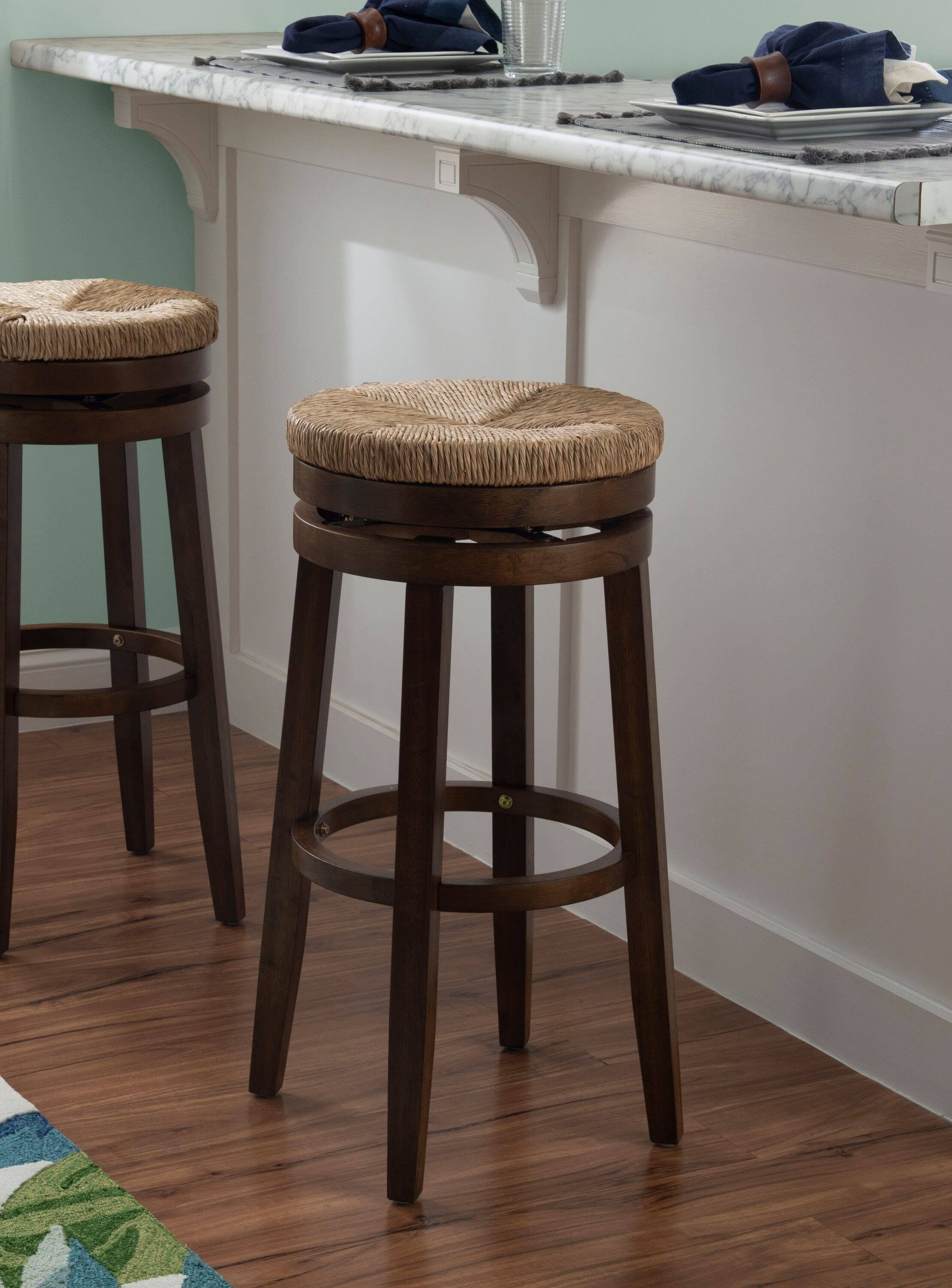 Powell Company Mesquite Natural Wire Brushed Barstool With Swivel Seagrass EJIWYFHT_PACEY