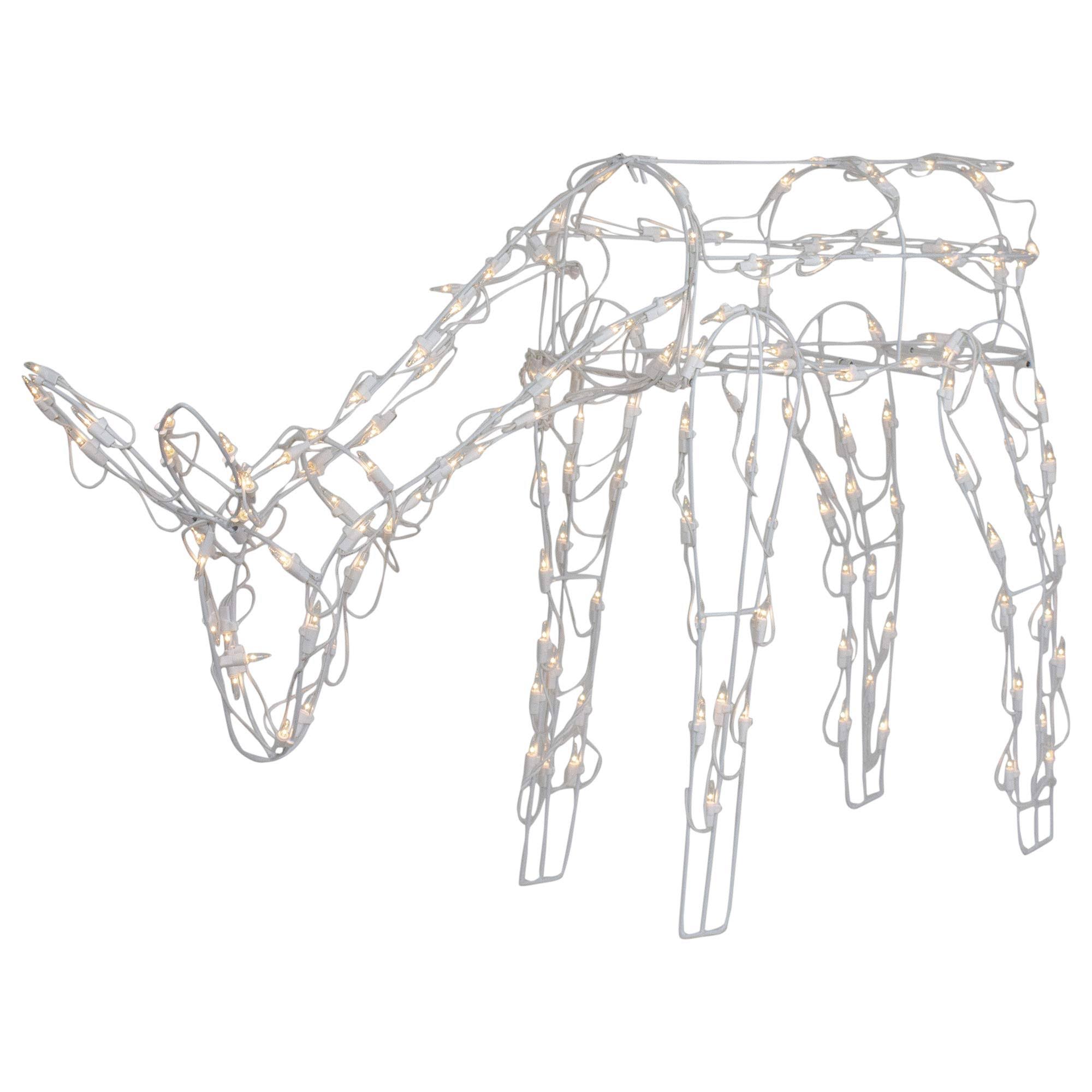Northlight 42 Lighted White Feeding Reindeer Outdoor Christmas WEPC1QAY_VHAO6