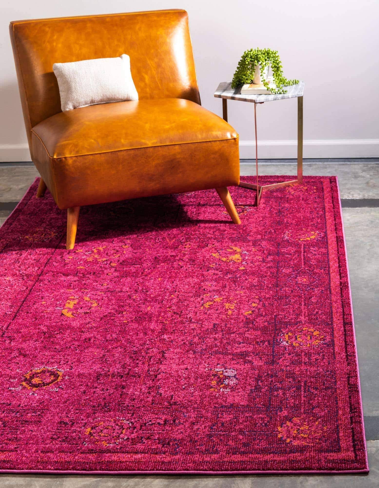 Unique Loom Medici Salamanca Fuchsia 4' 0 X 6' 0 Area Rug V5ZBDEBJ_MLNSJ