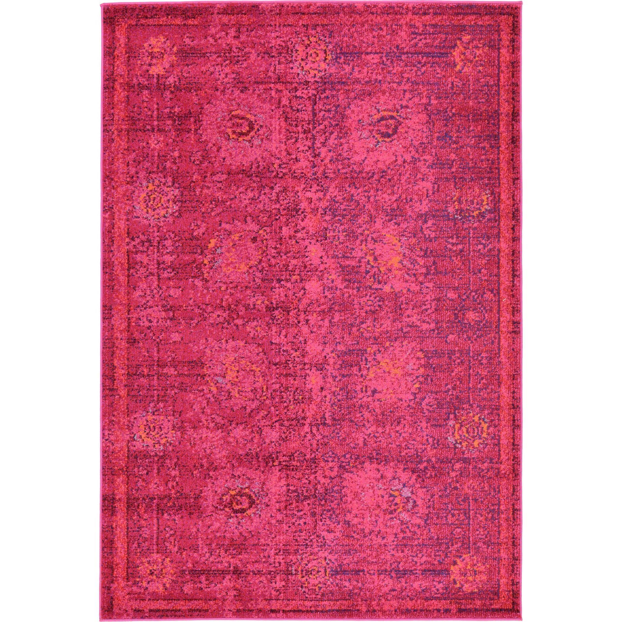Unique Loom Medici Salamanca Fuchsia 4' 0 X 6' 0 Area Rug V5ZBDEBJ_MLNSJ