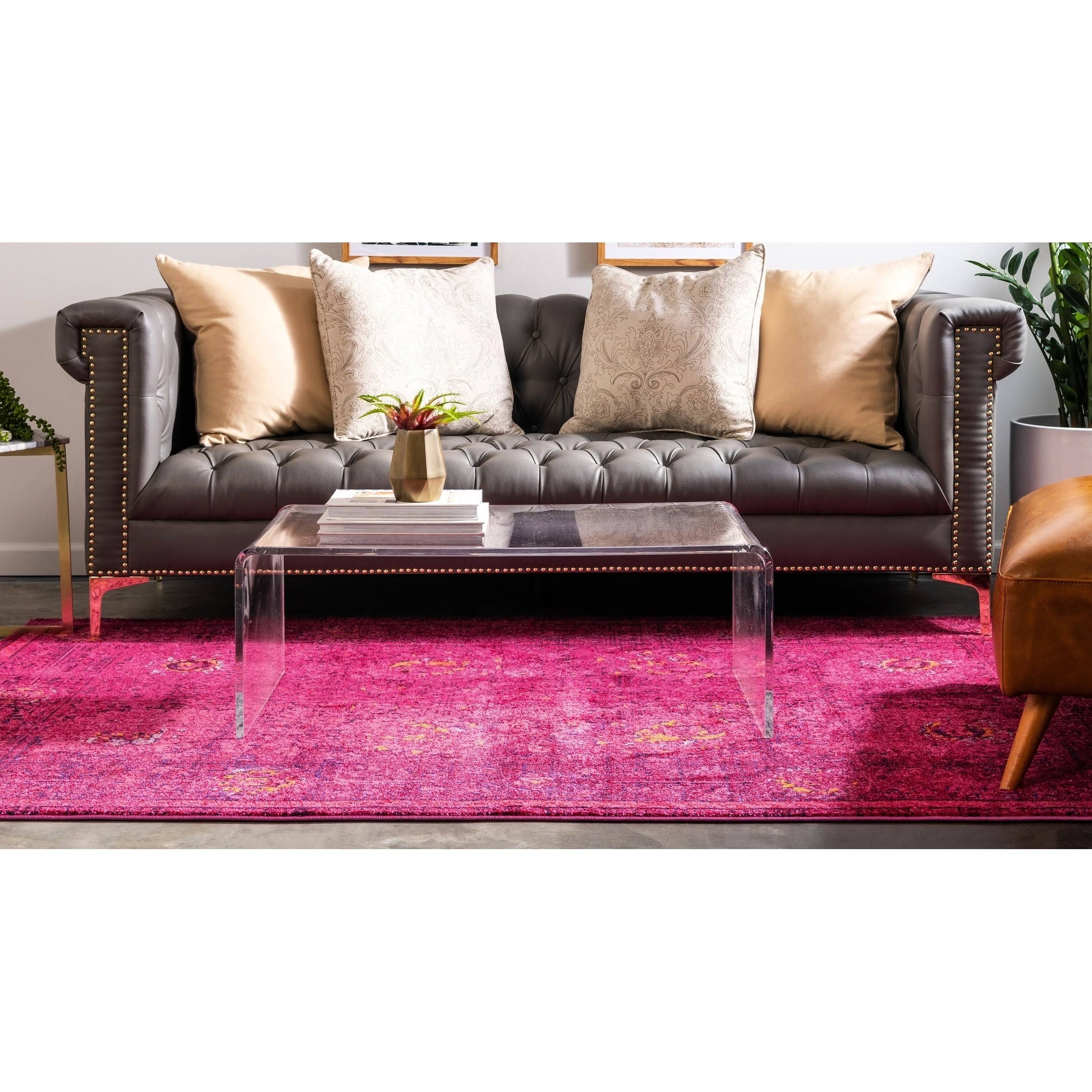 Unique Loom Medici Salamanca Fuchsia 4' 0 X 6' 0 Area Rug V5ZBDEBJ_MLNSJ