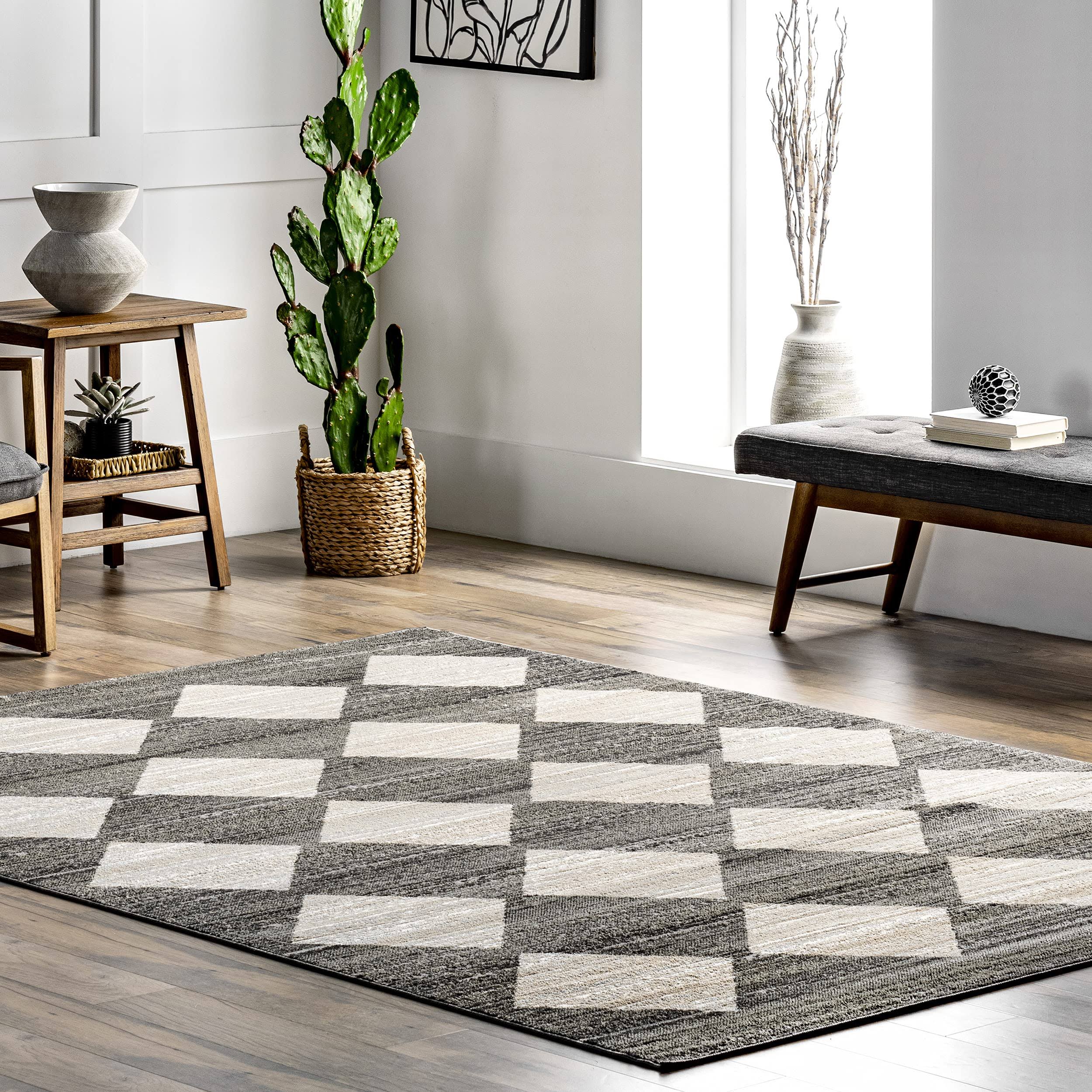 Nuloom Gianna Contemporary Geometric Checker Tile Area Rug - Size: 5' X 8' YCGXX7NN_X8NJF