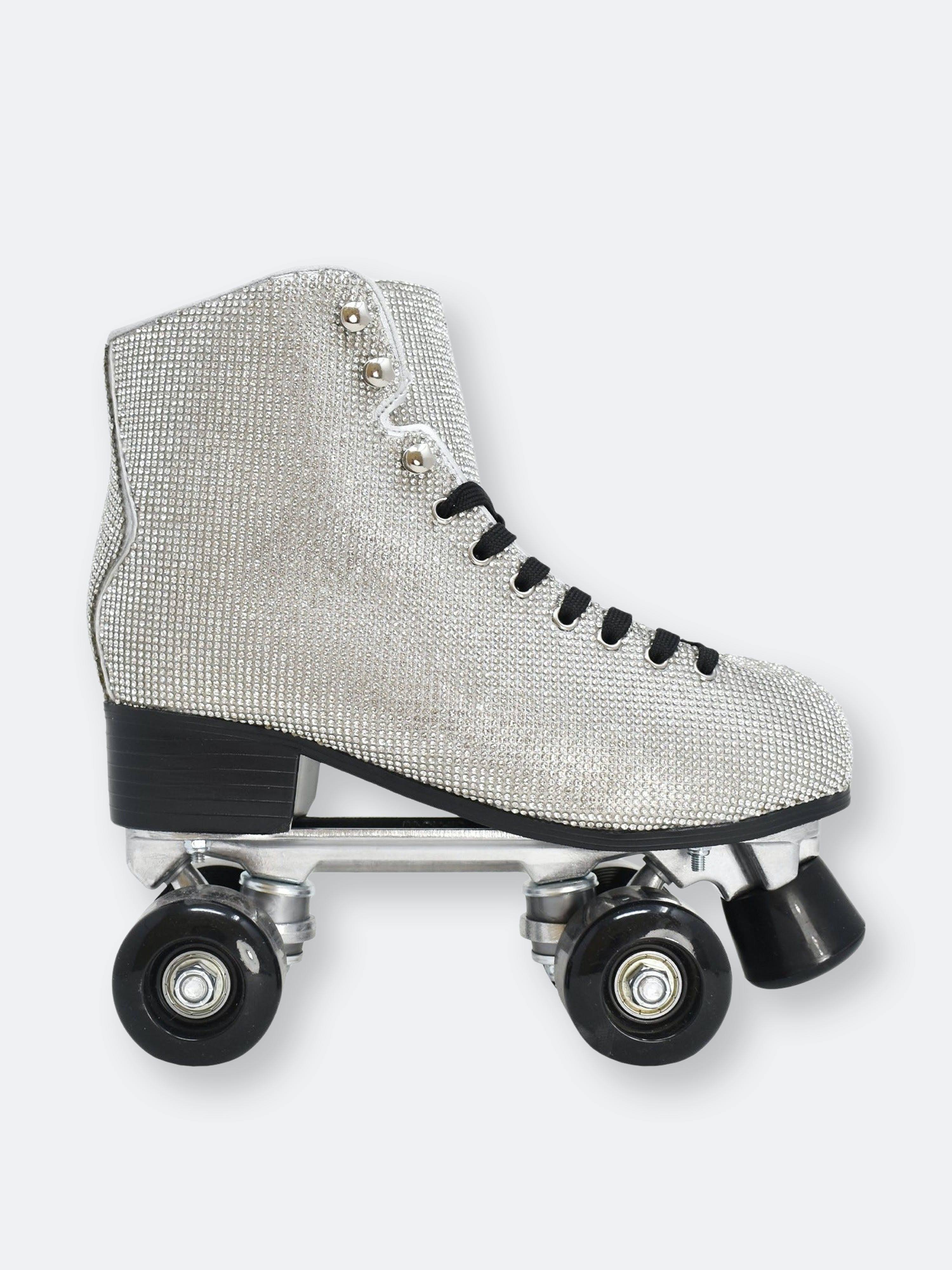 Cosmic Skates Rhinestone Flashy Roller Skates - Grey - QVKPLKGS_NCBSD