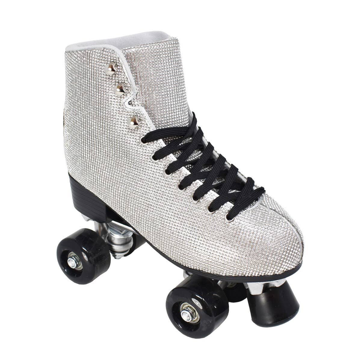 Cosmic Skates Rhinestone Flashy Roller Skates - Grey - QVKPLKGS_NCBSD
