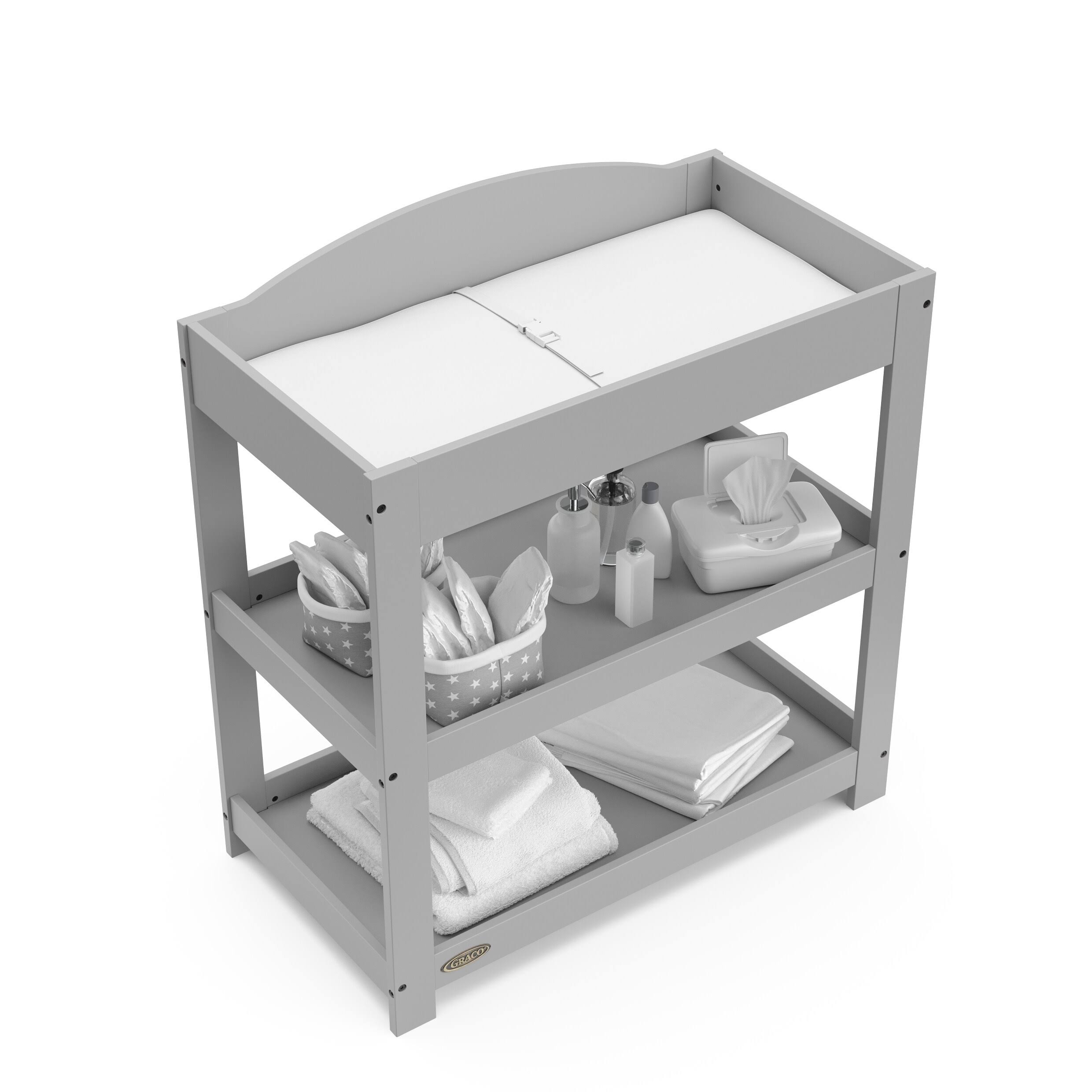 Graco Customizable White Changing Table With Water-Resistant Changing 1QLQWJMH_FIBAD
