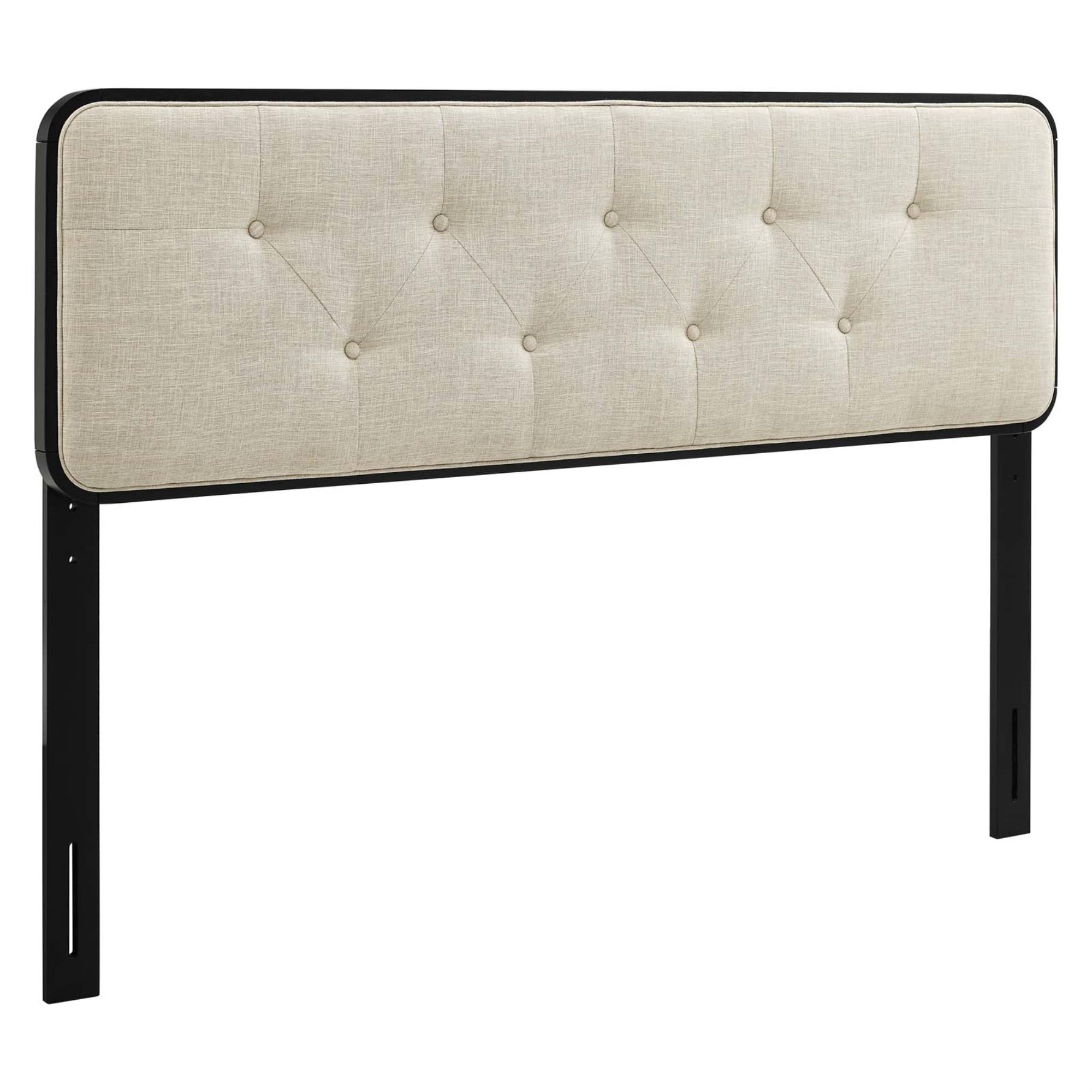 Modway Collins Tufted Queen Fabric And Wood Headboard - Black GM78XYFK_LNE7B