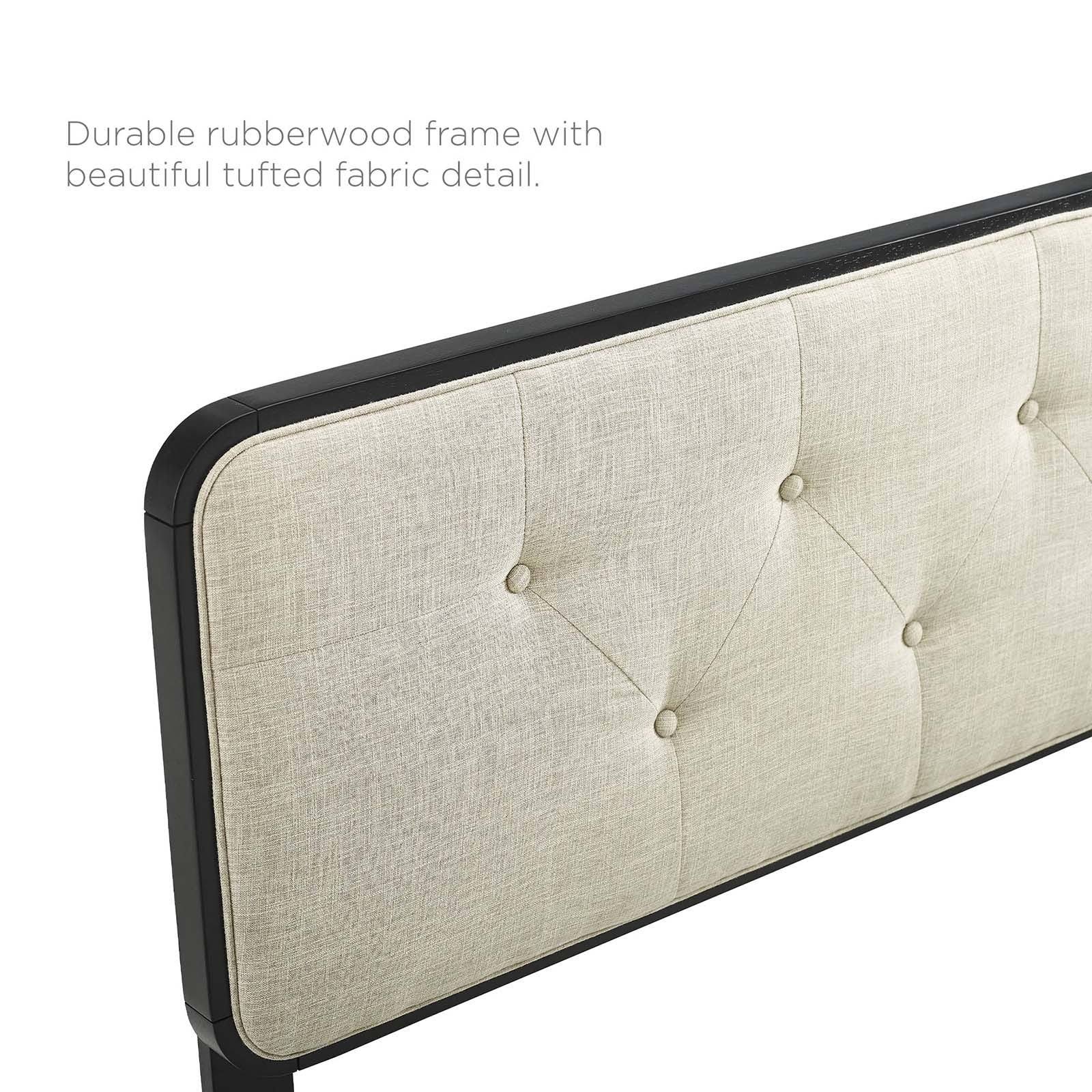 Modway Collins Tufted Queen Fabric And Wood Headboard - Black GM78XYFK_LNE7B