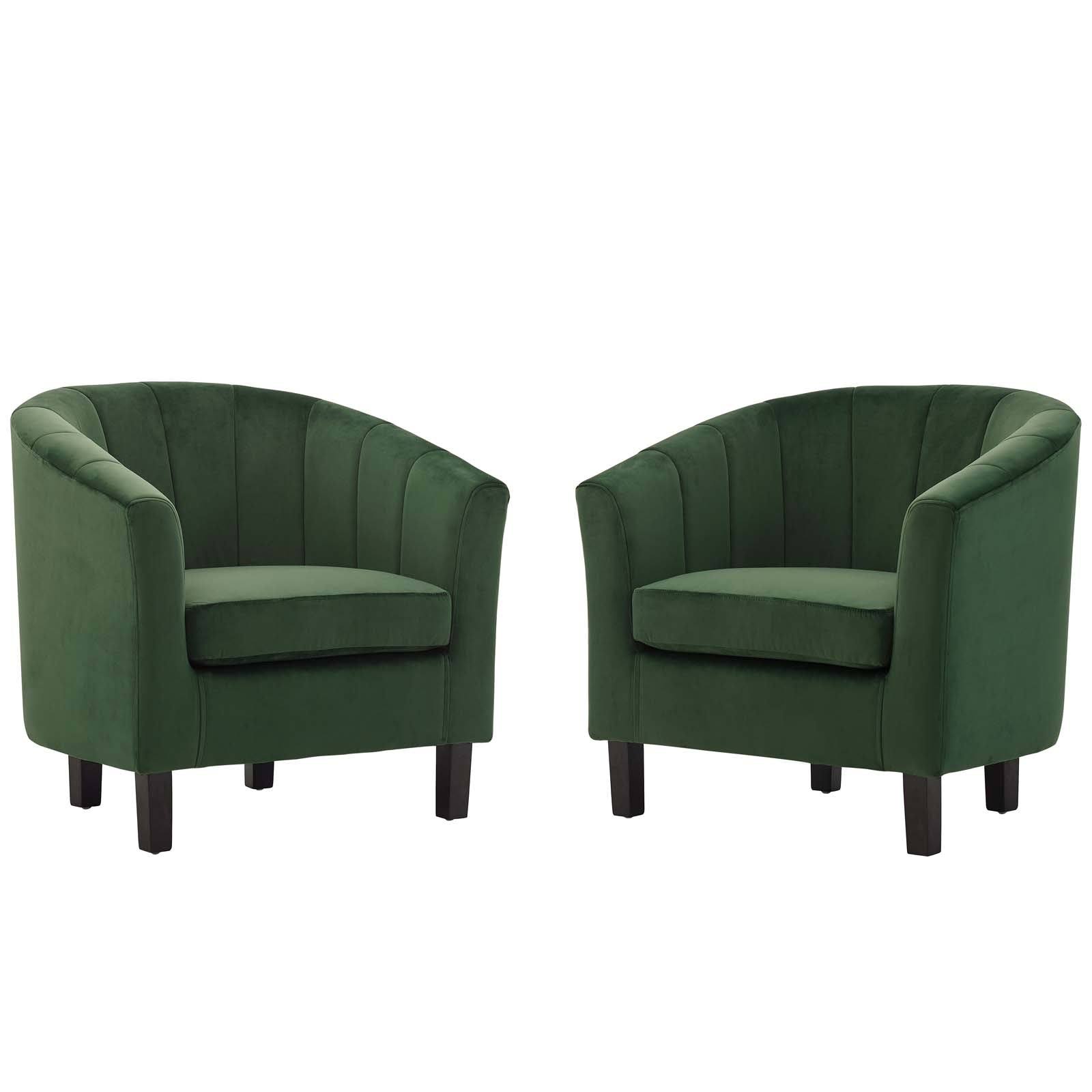 Modway Prospect Channel Tufted Performance Velvet Armchair Set Of 2 - WSKZJ4GA_IQRRX