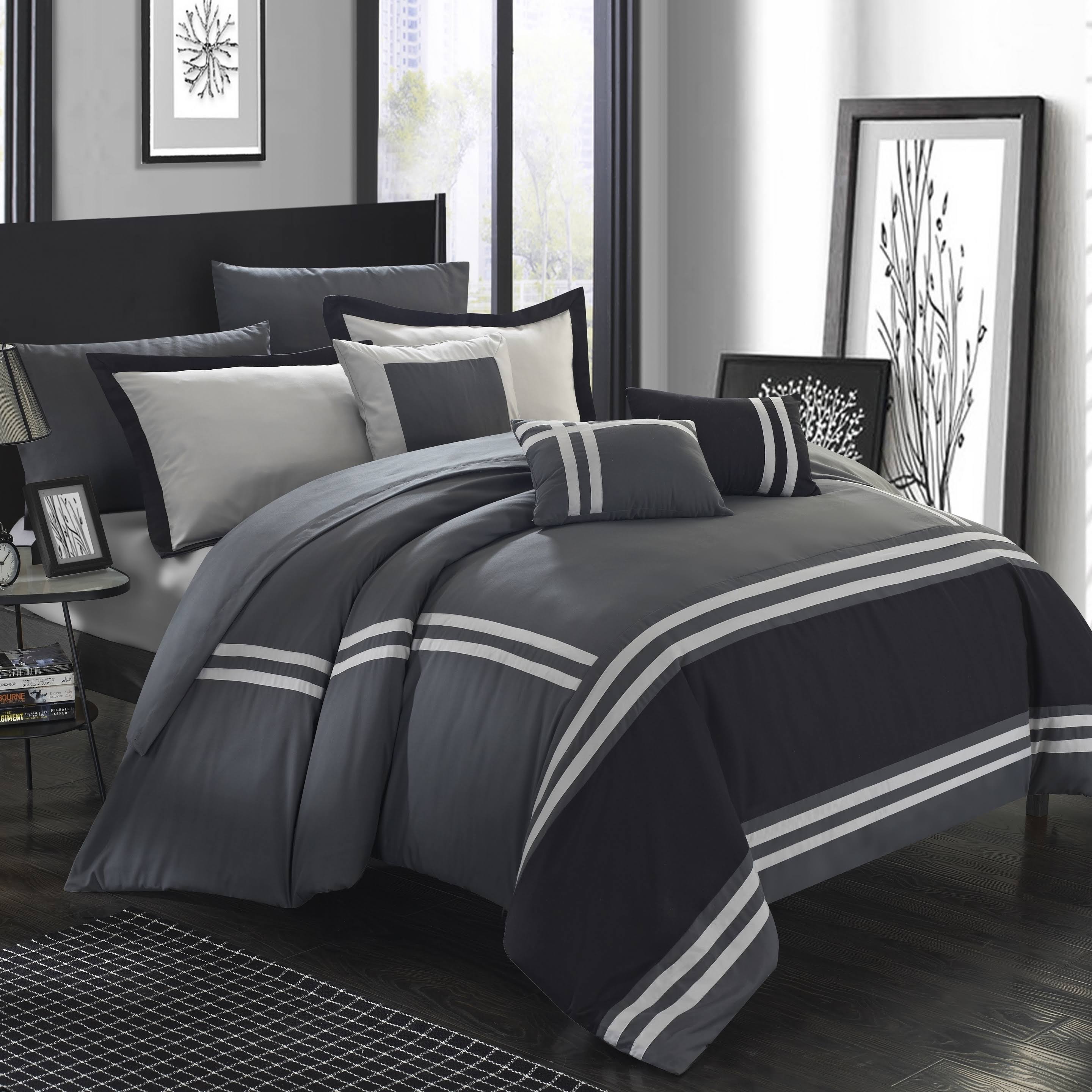 Chic Home Zarah 10 Piece King Comforter Set - XXLN20SK_HUGHY